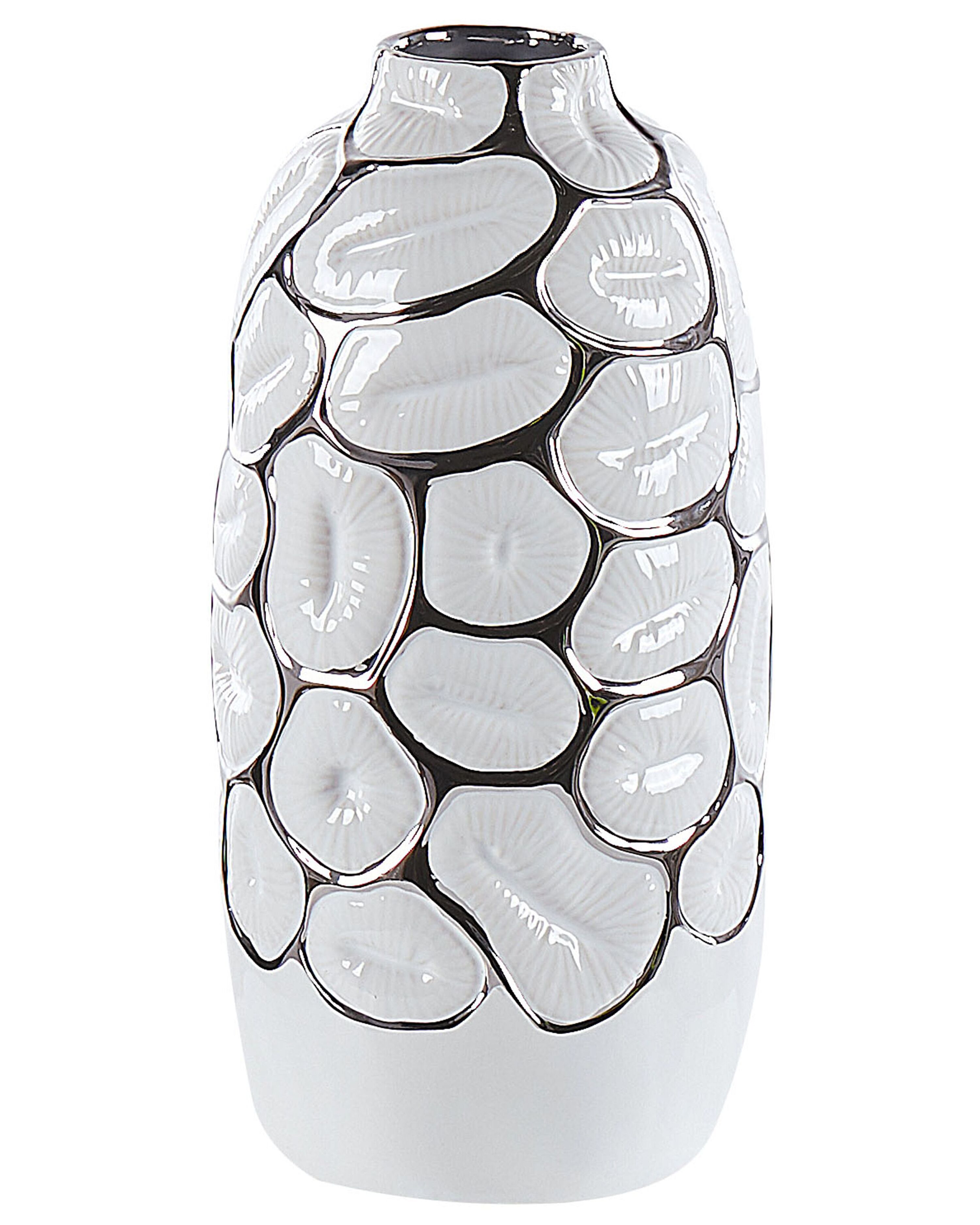 Decorative Vase CENABUM Stoneware 34 cm White