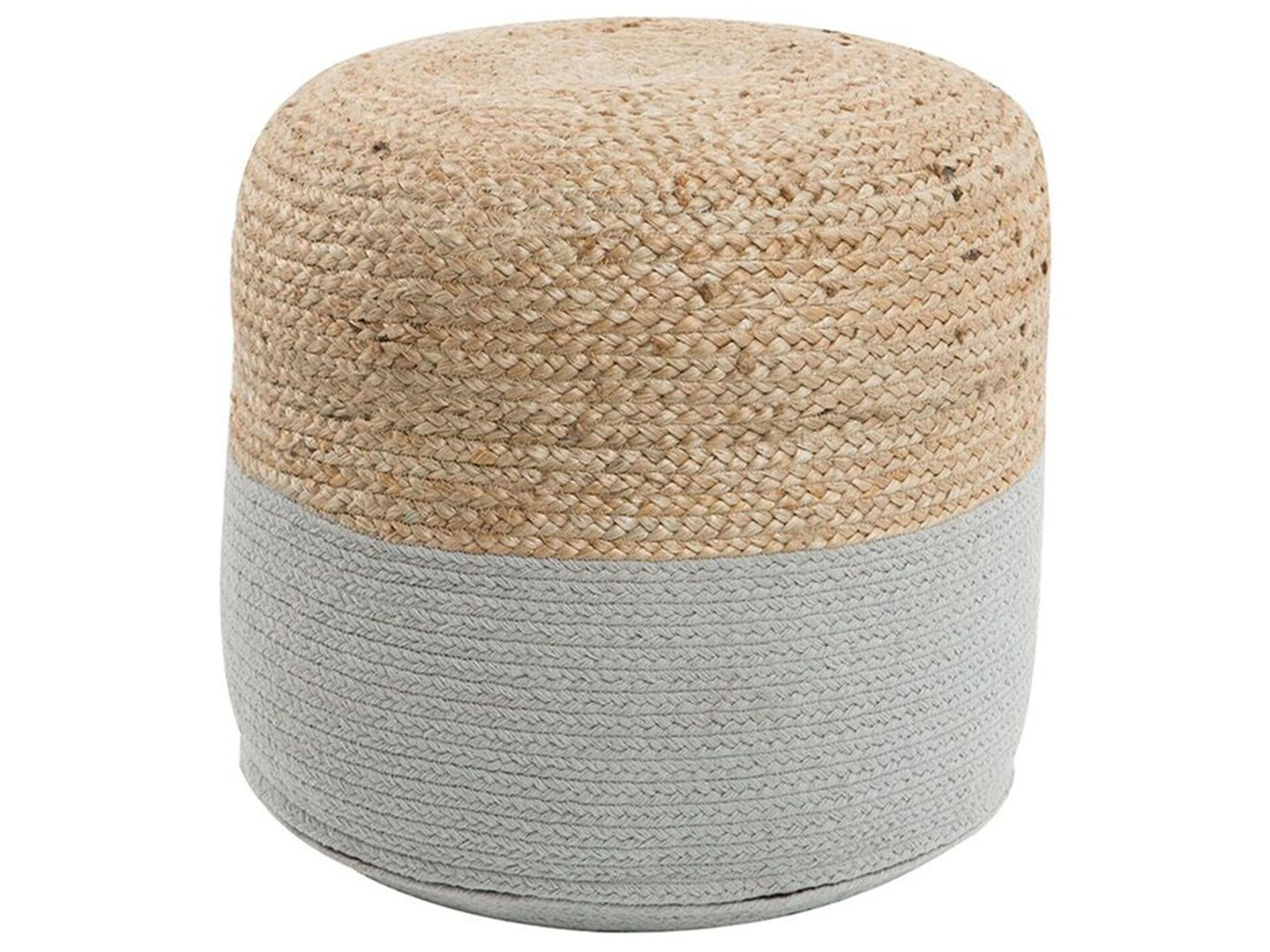 Pouffe DALAMA Jute Light Grey