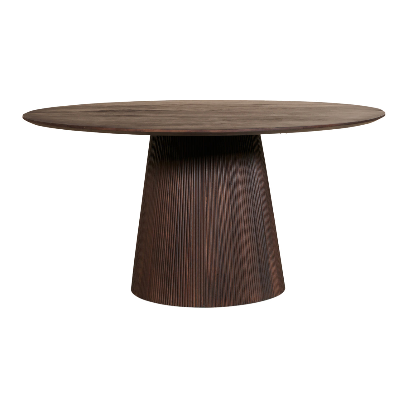 Blokker Grand Eettafel Donkerbruin Mangohout - Ø 120 cm