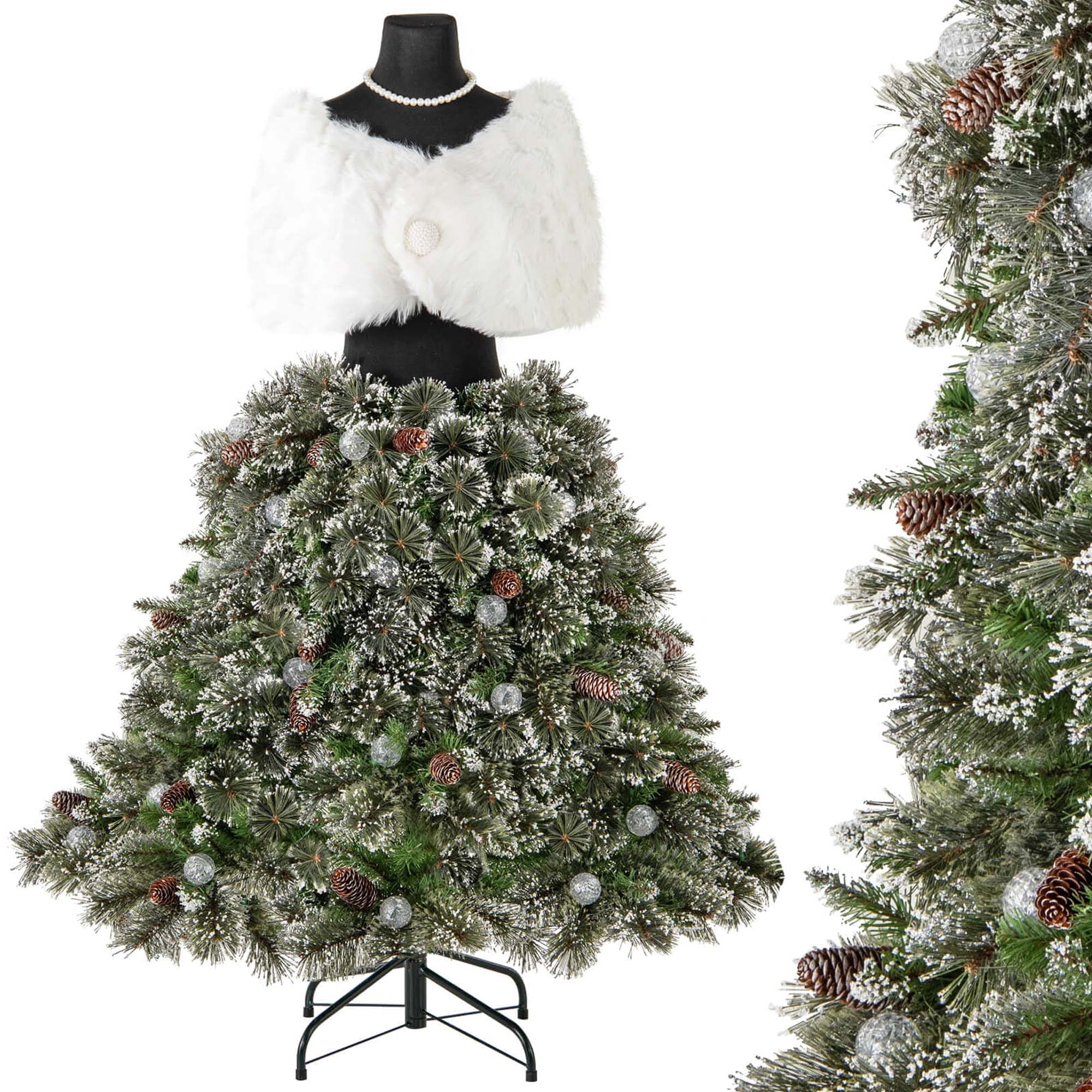 Costway 5 FT Artificial Mannequin Tree with 465 Branch Tips 50 Warm White LED Lights - Image 10