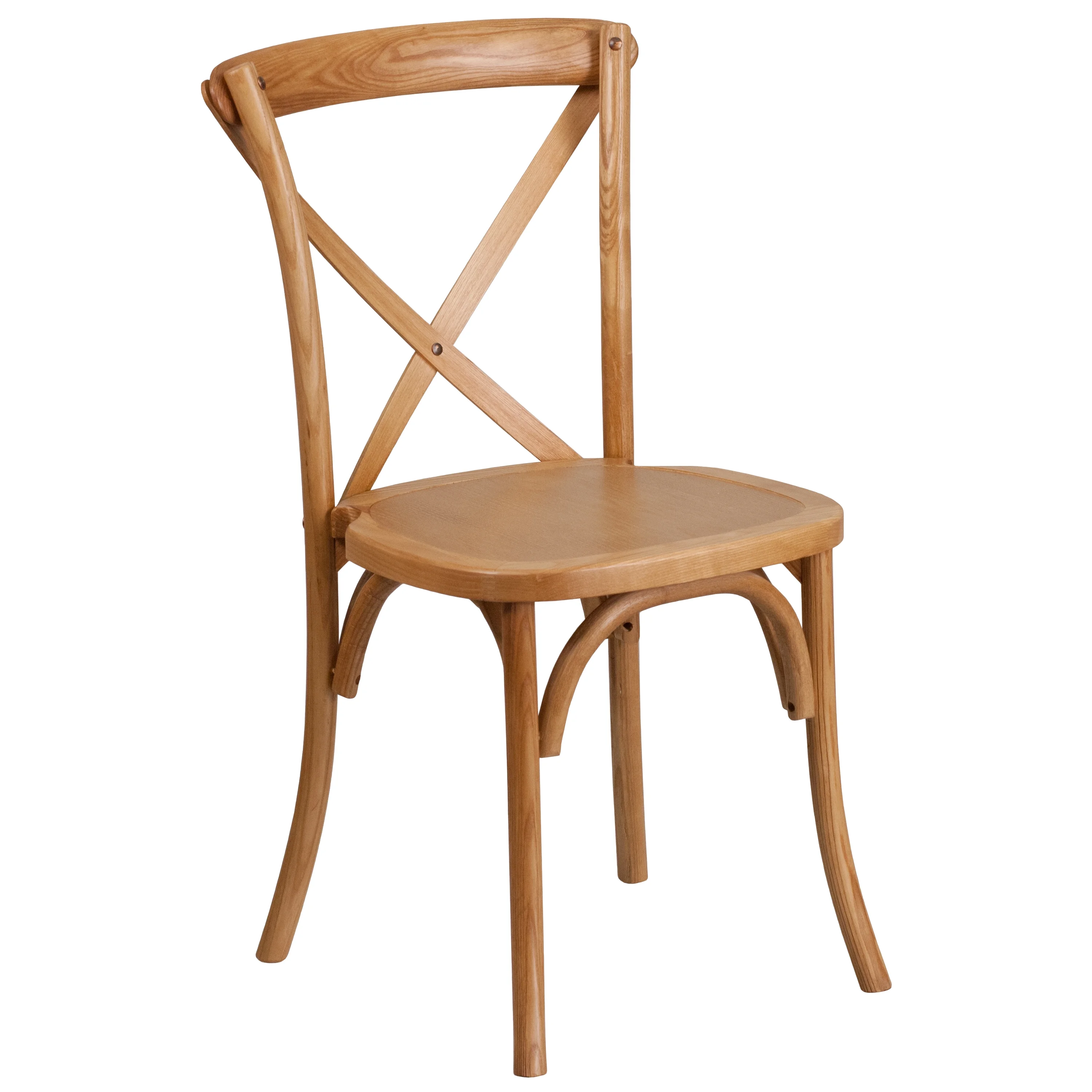 Flash Furniture HERCULES Series Stackable Oak Wood Cross Back Chair