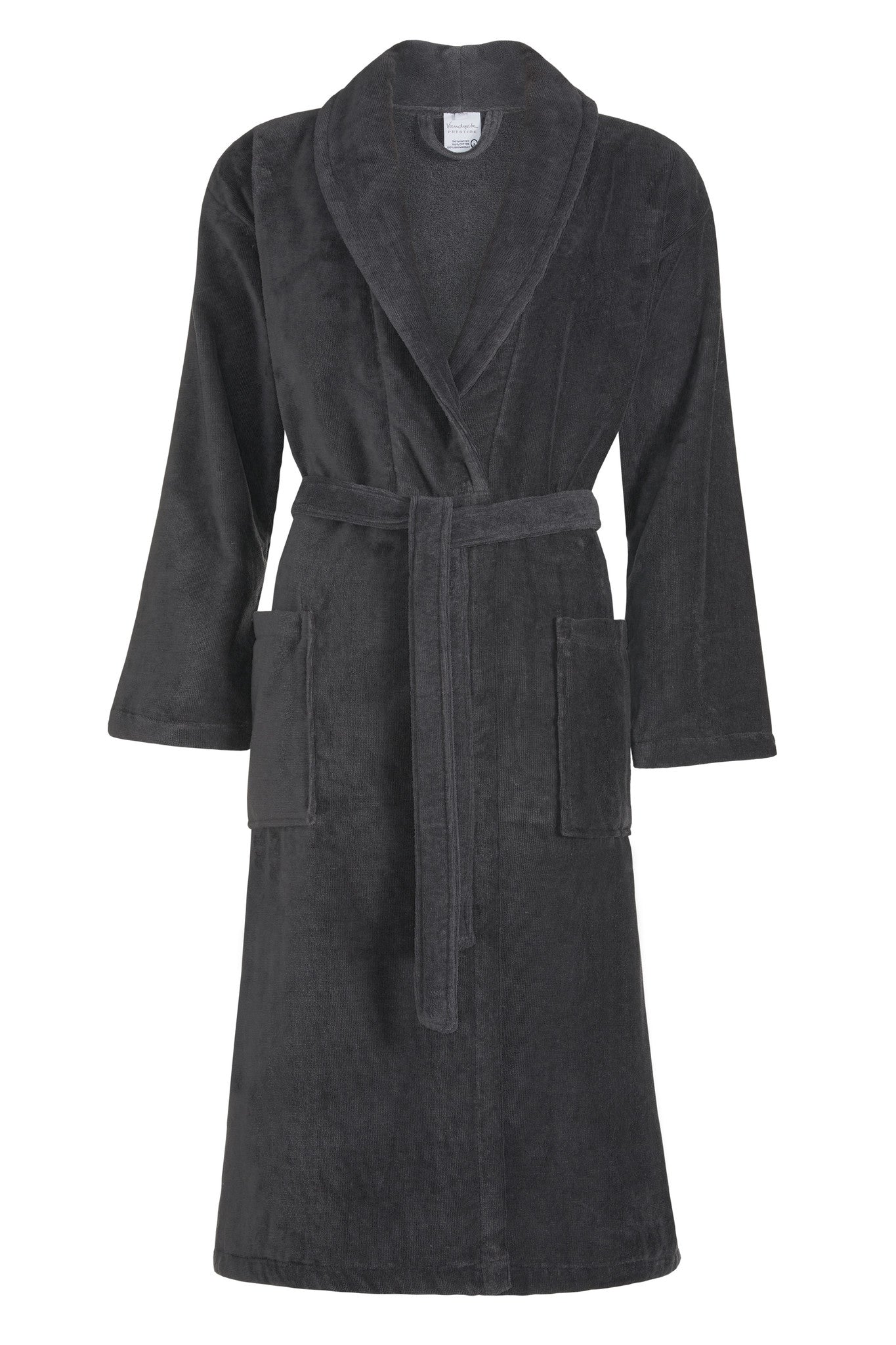 Prestige Badjas Dark Grey   XXL   Donkergrijs   Katoen