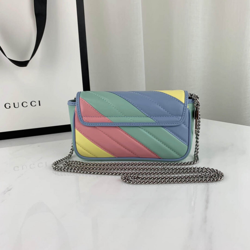 Replica Gucci Gg Marmont Super Mini Bag In Pastel And Rainbow 4764331:1High-quality replica