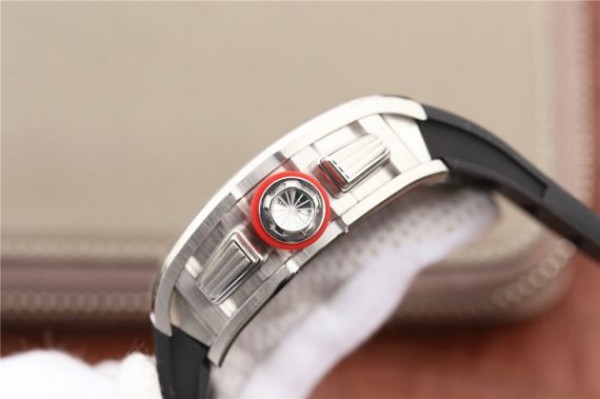 Replica Richard Mille RM011 Felipe Massa Red Inner Bezel Black Rubber Strap A7750 - Top club