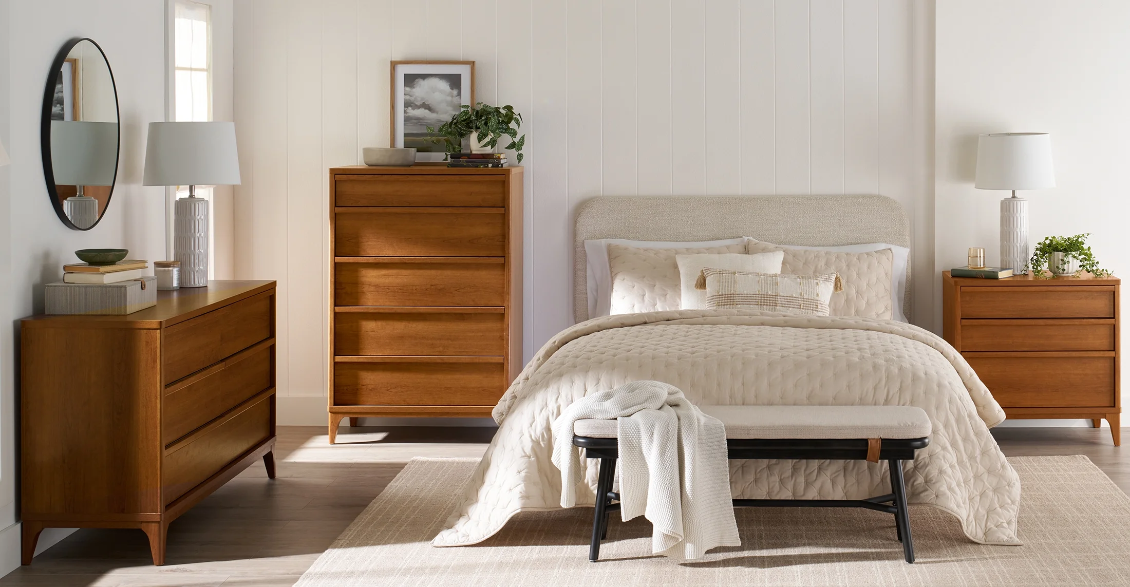 Better Homes & Gardens Greyson 3-Drawer Nightstand with USB, Acorn Finish - Image 7