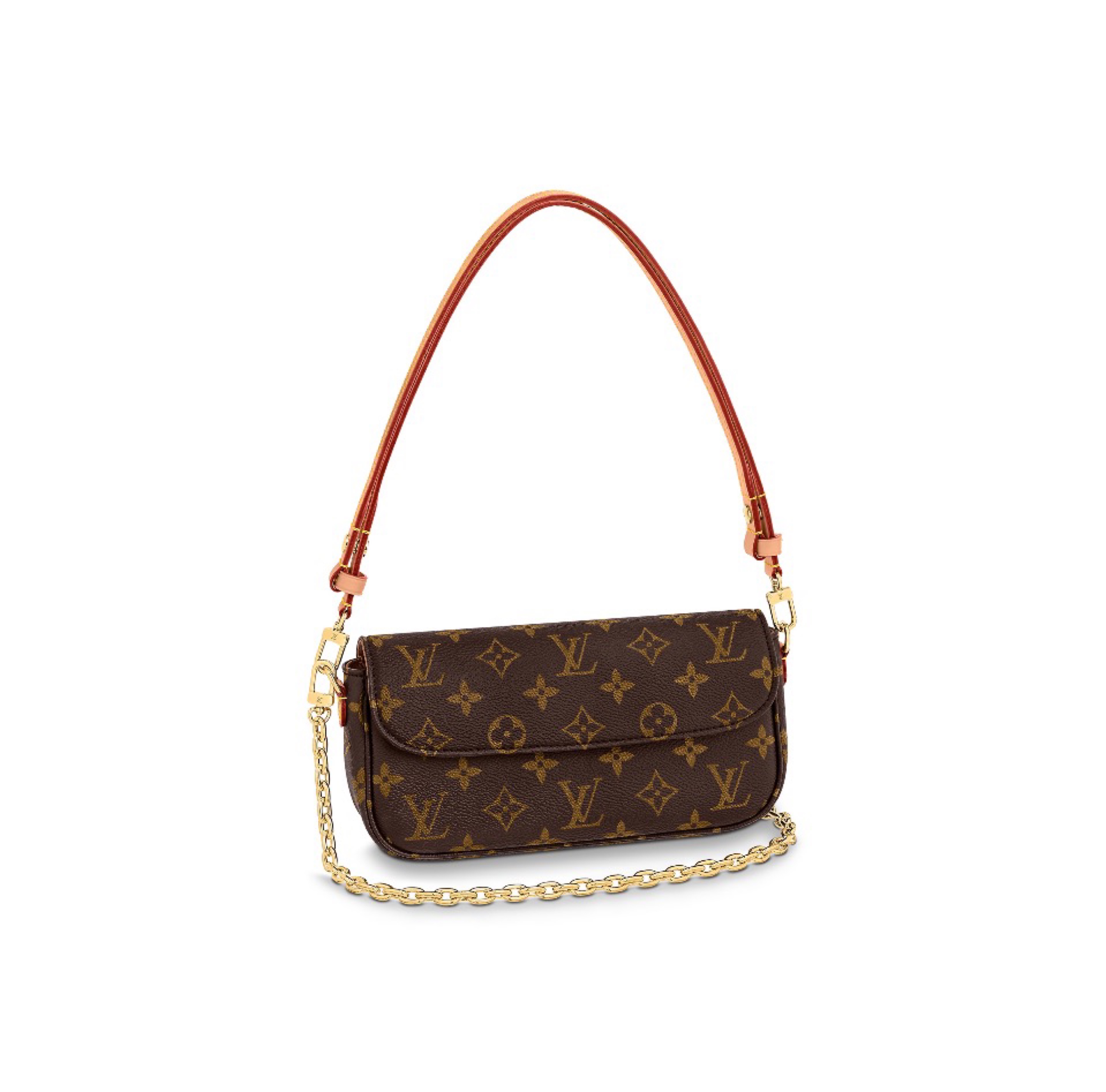 Louis Vuitton LV Leather Baguette Shoulder Handbag M82210&M81911