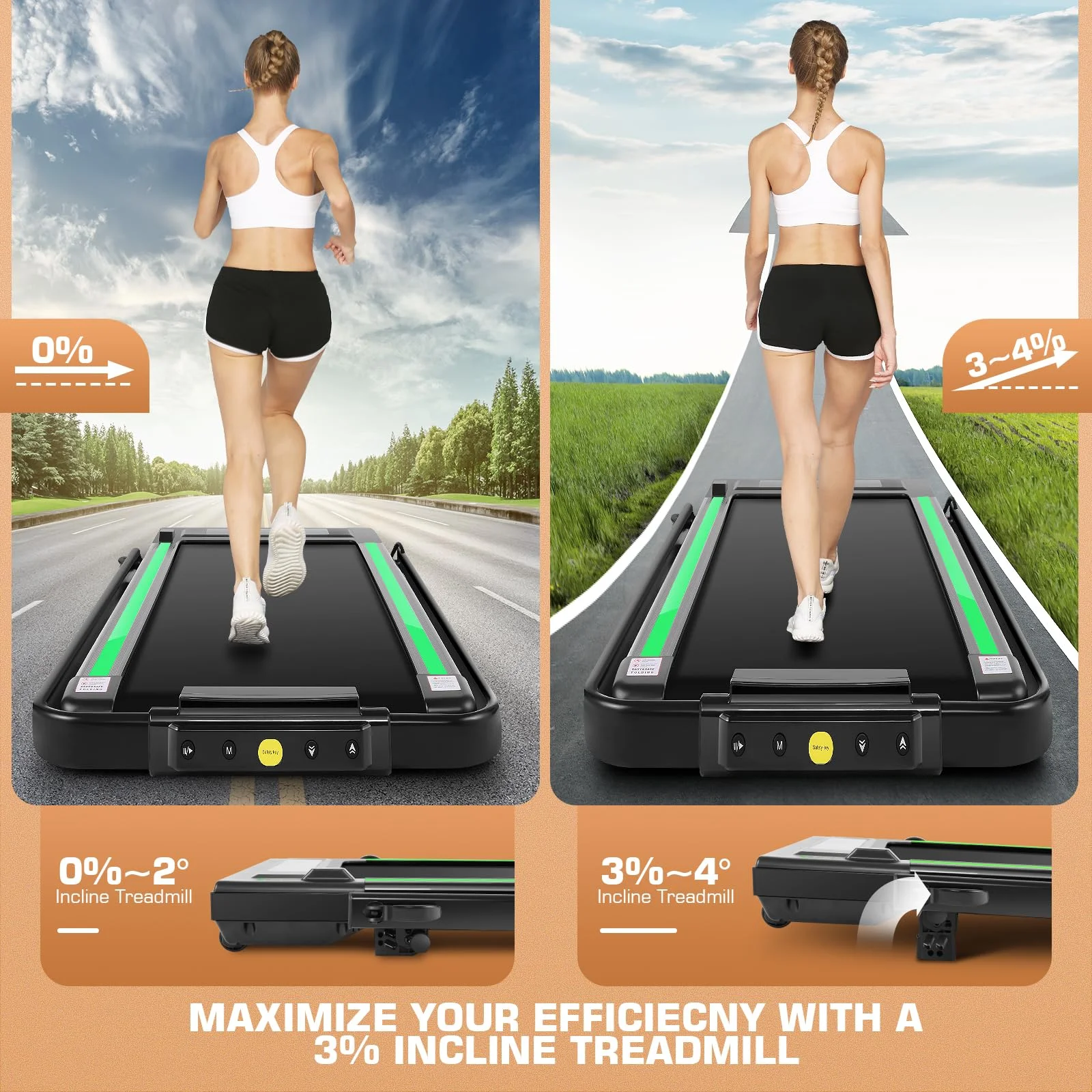 ANCHEER 2 in 1 Under Desk Treadmill with 250lbs Capacity, Walking Pad/Compact Electric Treadmill for Home/Gym/Office with LED Touch Screen, Remote Watch, Speed Range 0.6-7.5 mph