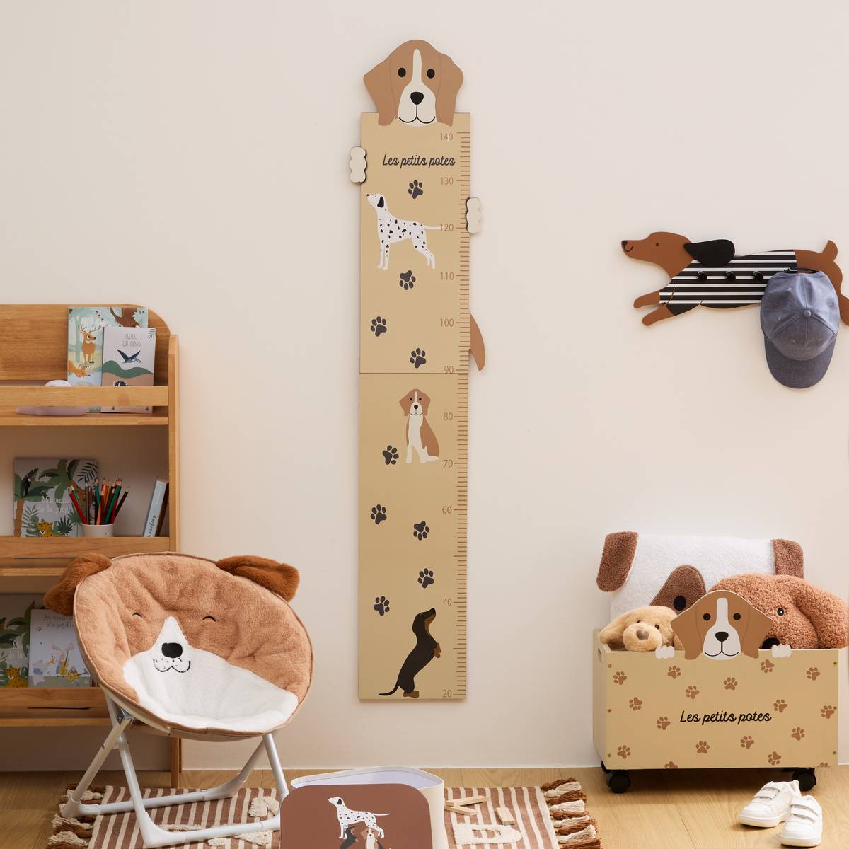 Children's Height Chart "Scott" Beige, 140cm