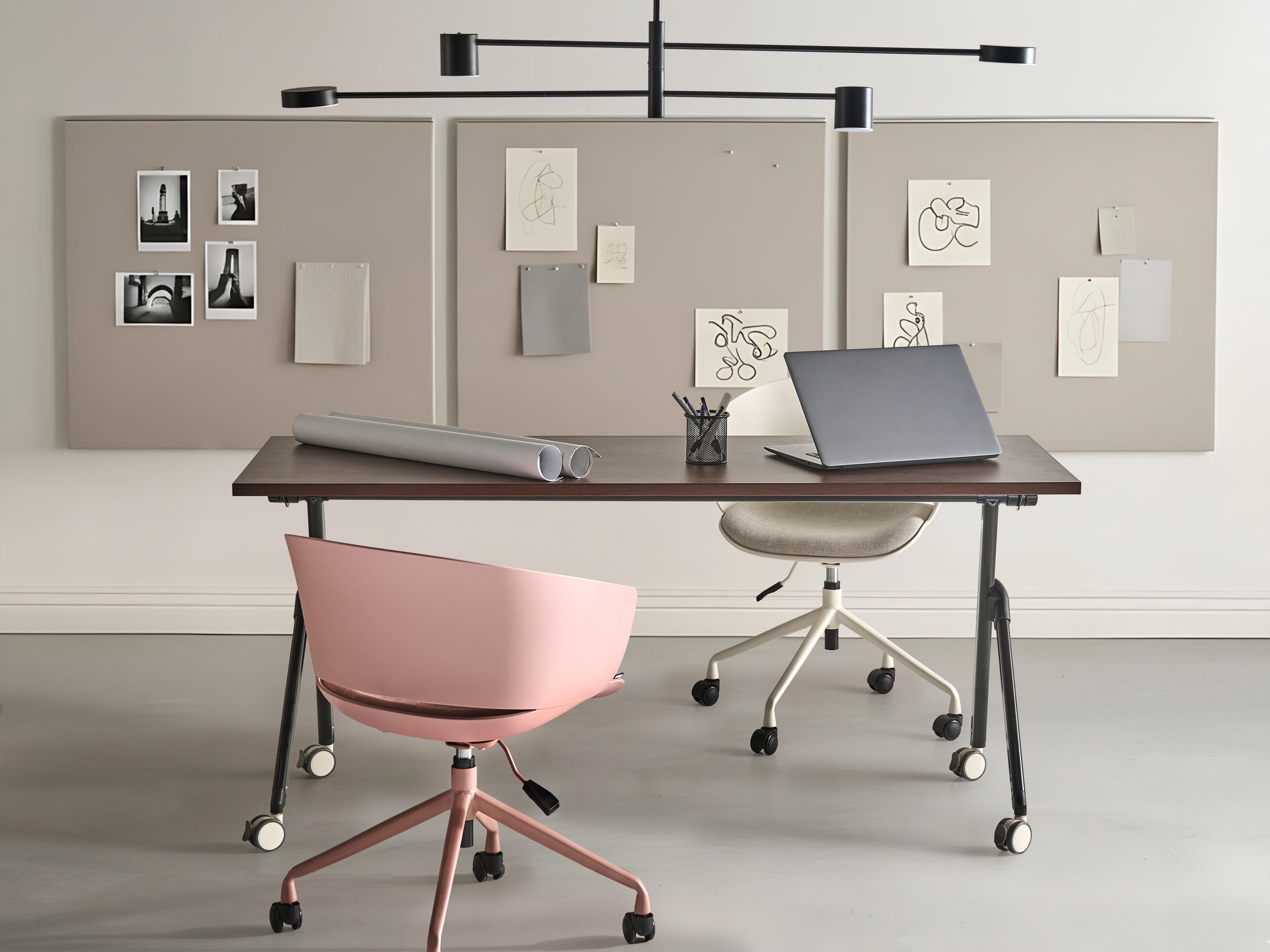 Foldable Office Desk BENDI Dark Brown 160 cm 60 cm