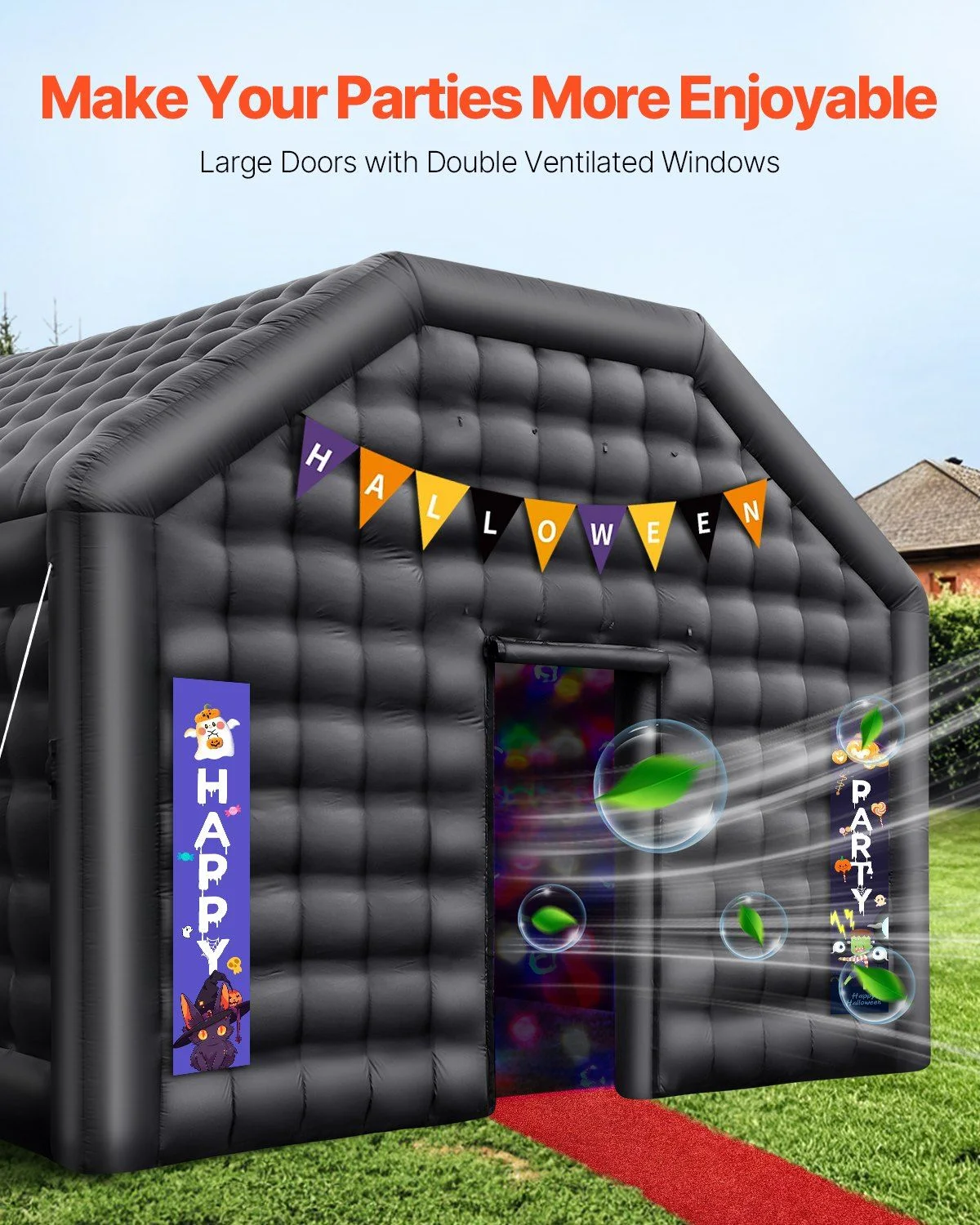 Inflatable Dance Party Tent - 19.7 x 16.4 FT Blow Up Nightclub with Built-in Lighting for Weddings & Events - Image 4