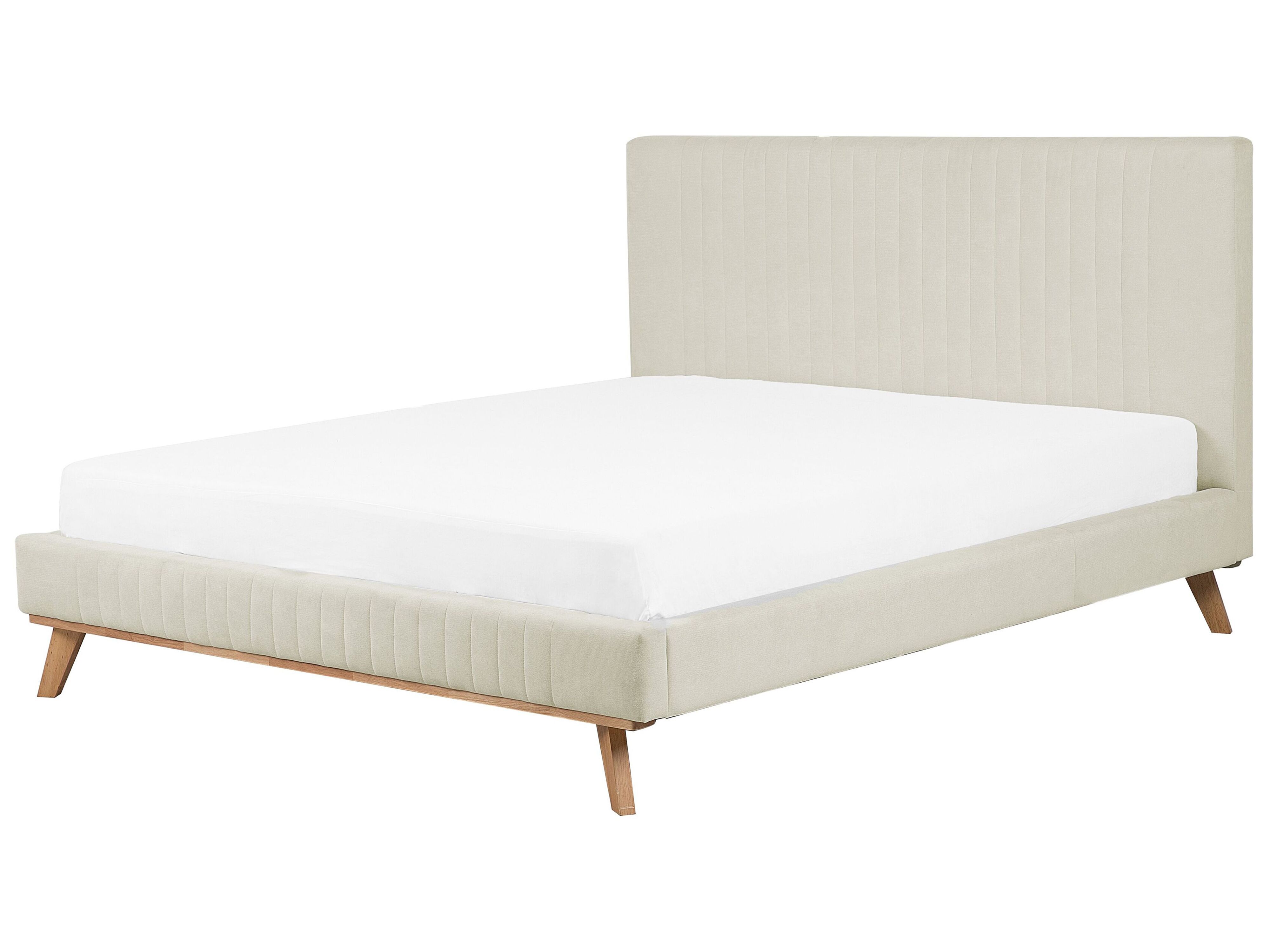Bed Chenille TALENCE 180 x 200 cm (EU Super King) Light Beige