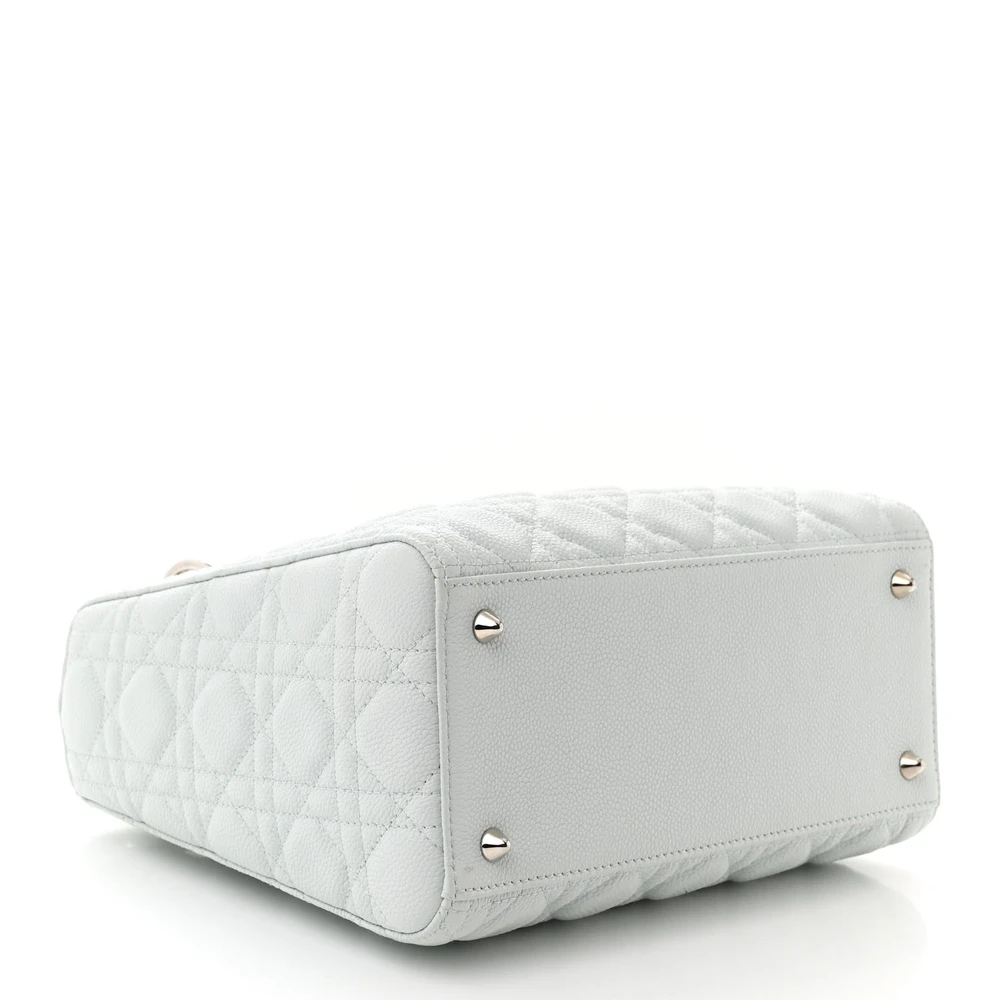 White Grained Lady Dior Replica Handbags – Stunning Details1:1High-quality replica