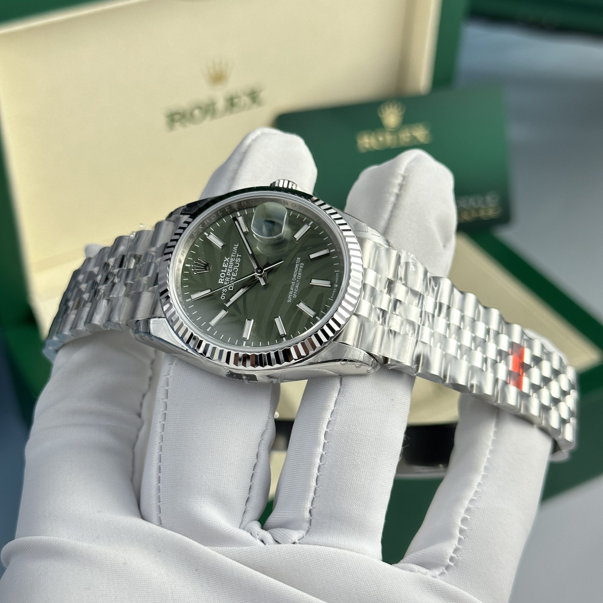 Rolex Replica Watch DateJust 126234 Dial Green VS Factory 36mm - Top club