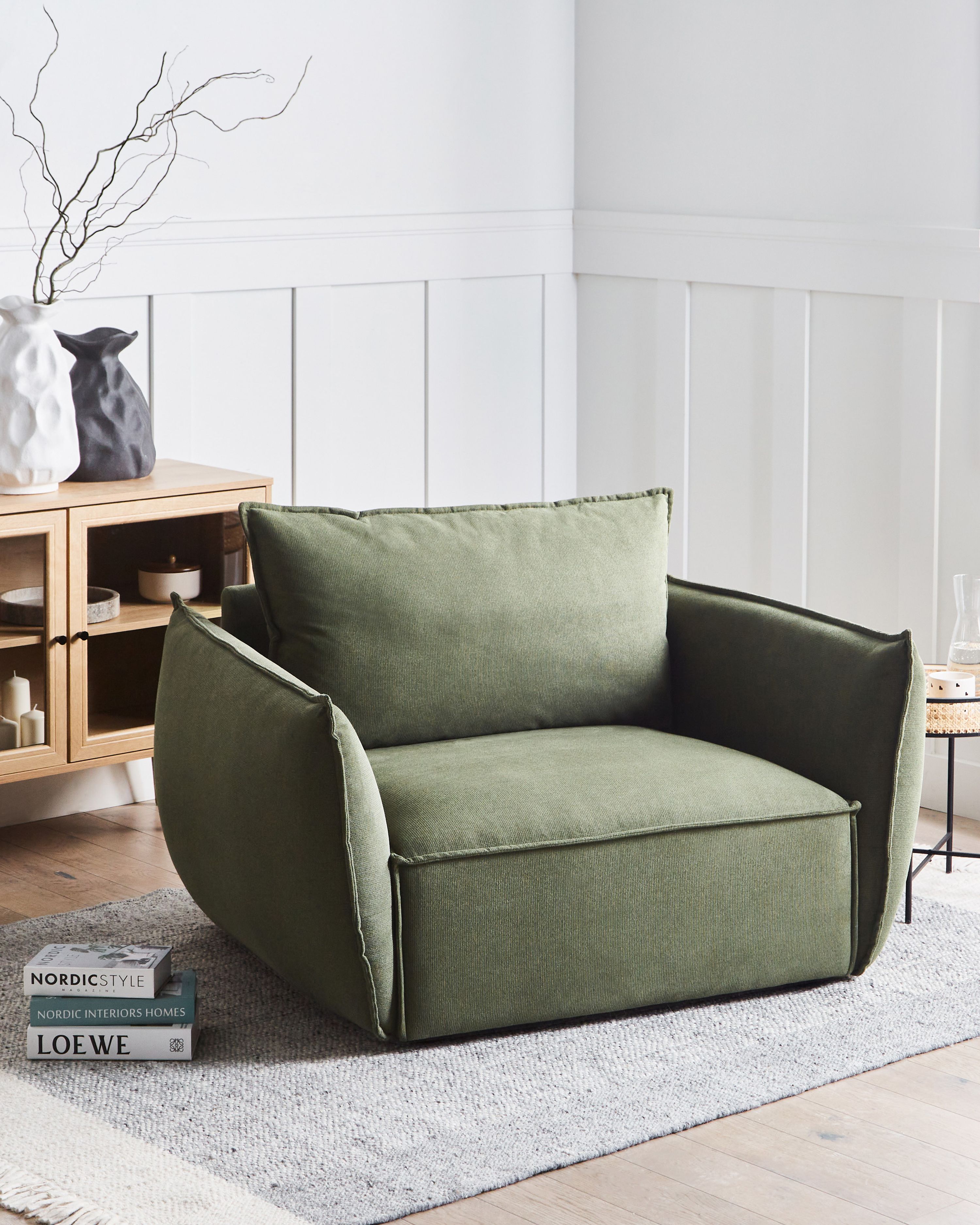 Armchair KUNES Fabric Green