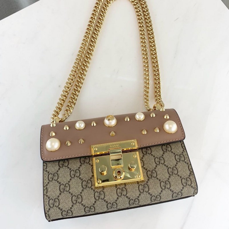 Replica Gucci Padlock Studded Gg Supreme Shoulder Bag 4321821:1High-quality replica