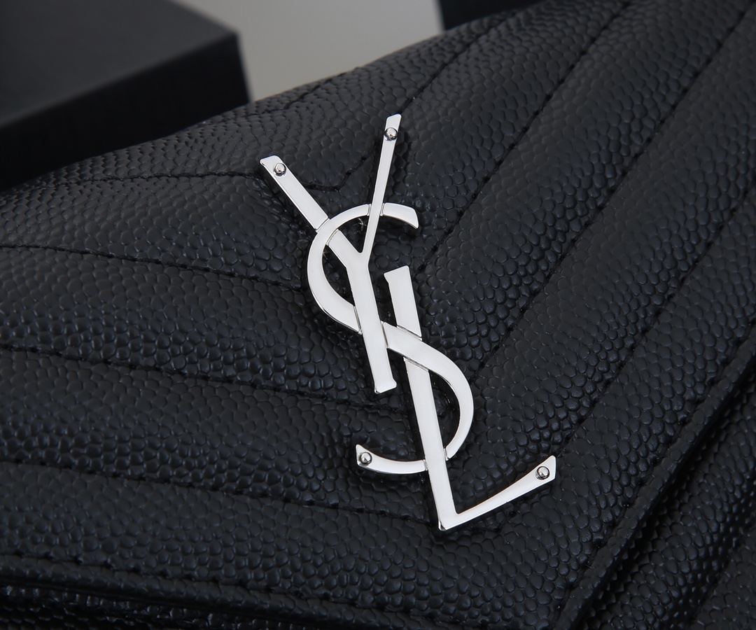 Replica Ysl Envelope Chain Wallet In Grain De Poudre Embossed Leather 18881:1High-quality replica