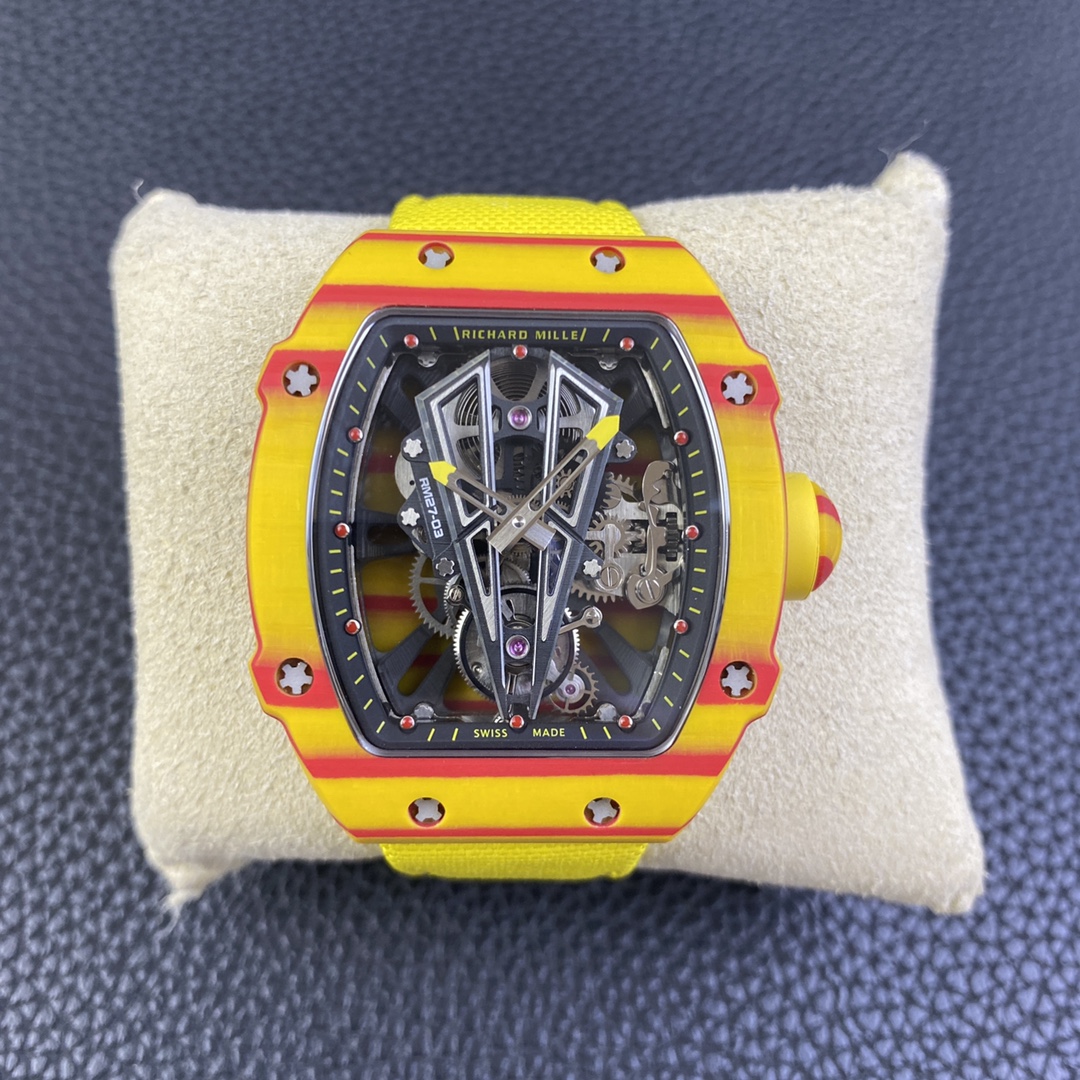 Richard Mille Best Replica Watch RM27-03 Tourbillon Full Carbon 44mm - Elite Watch Atelier