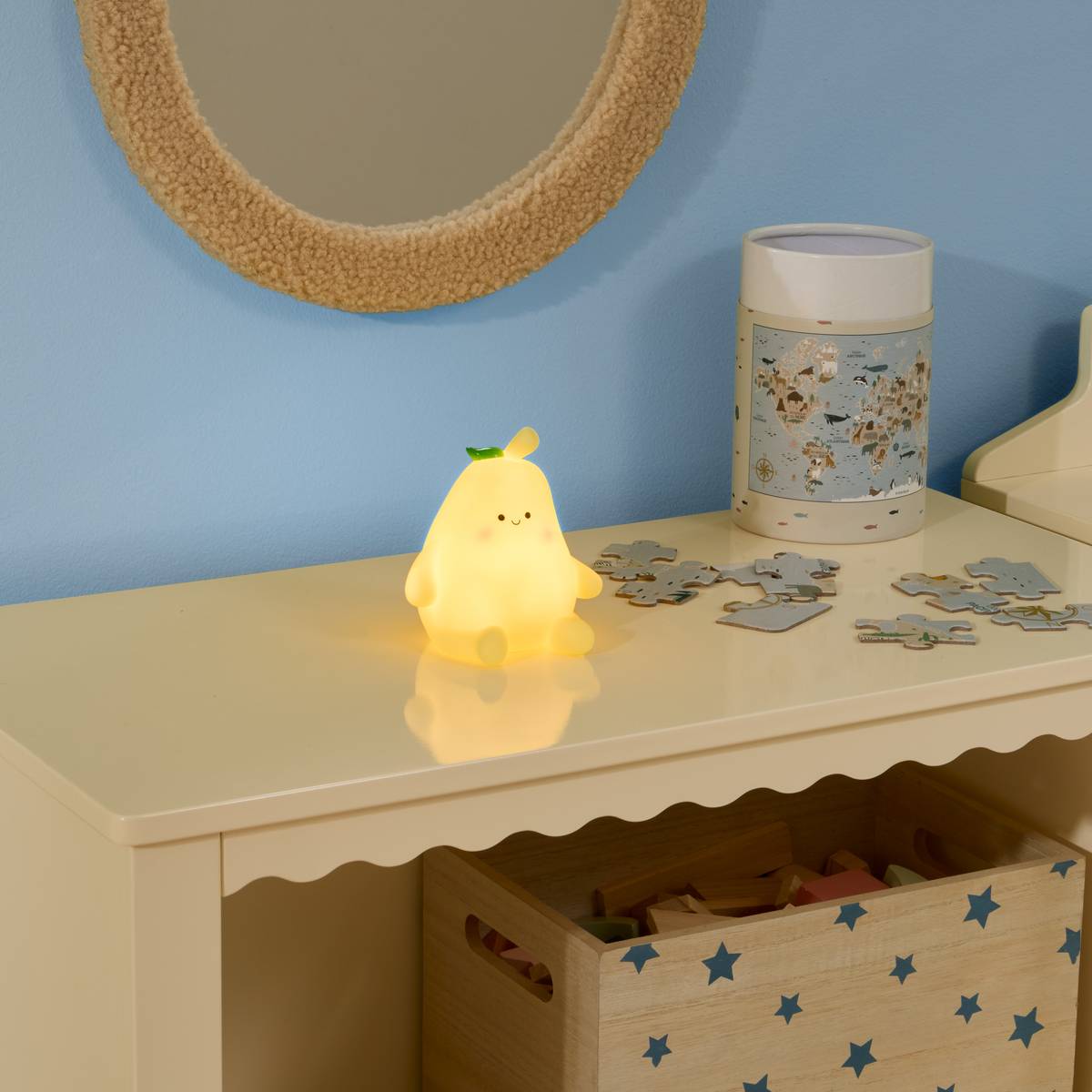 Children's Night Light "Fraci" Orange, 12x9.5 cm