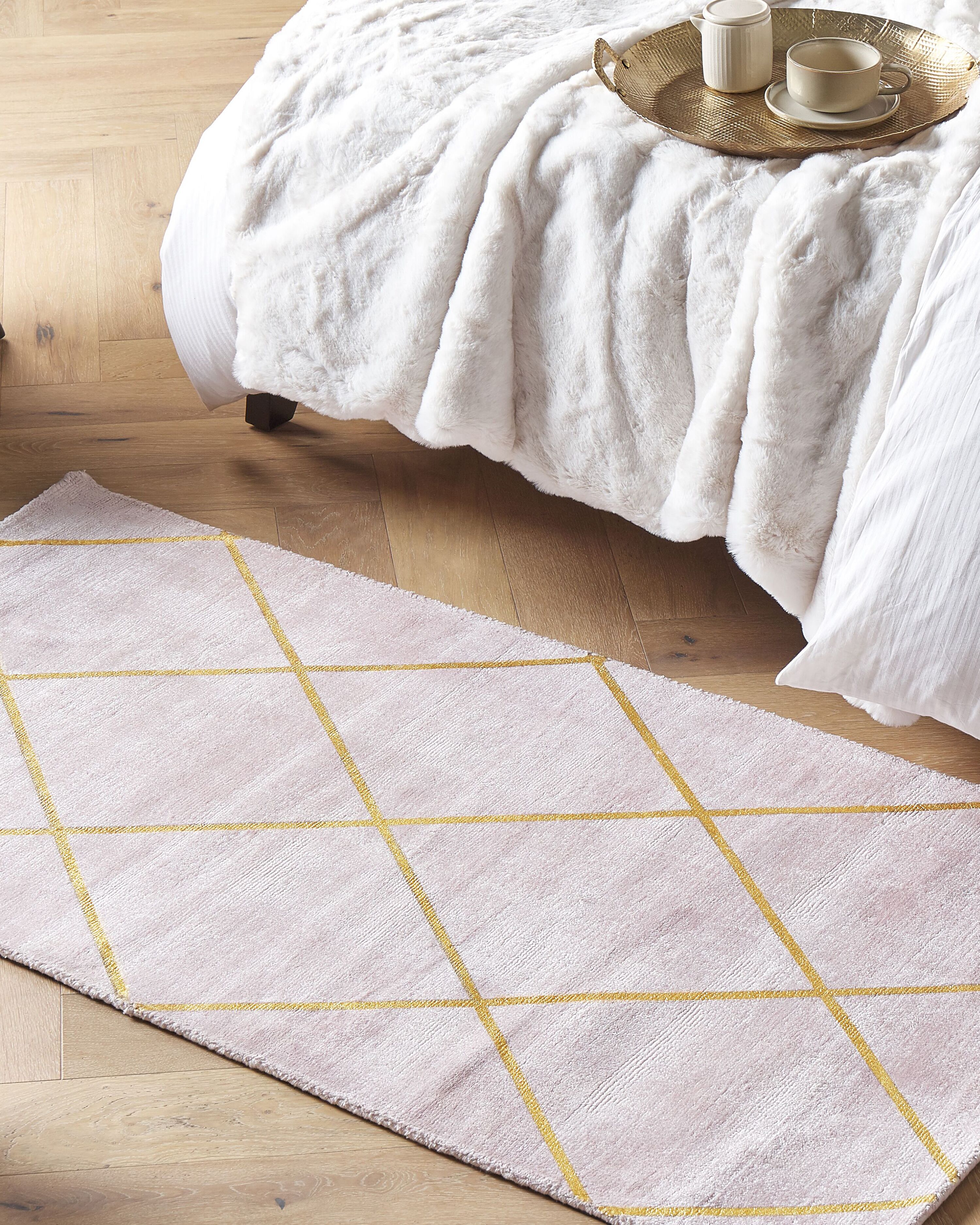 Rug ATIKE Pink 80 x 150 cm Viscose