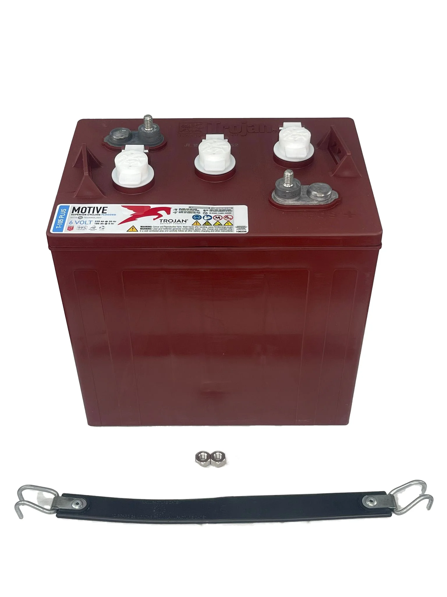 Trojan T-105 Plus 6 Volt (Pack of 4) Deep Cycle Golf Cart Batteries, Rechargeable - Image 3