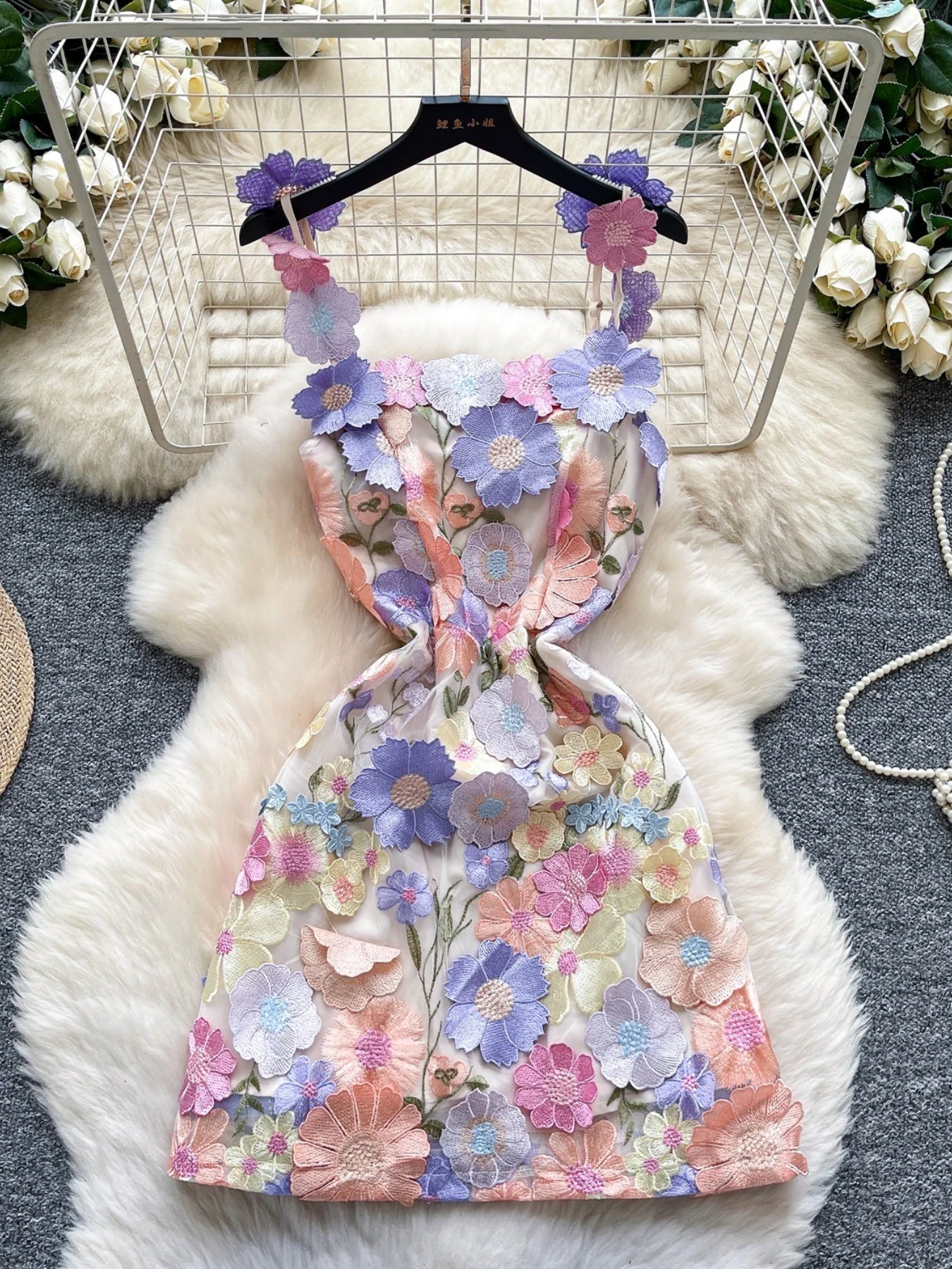 Floral Tie Waist Mini Dress - ZKZOOK