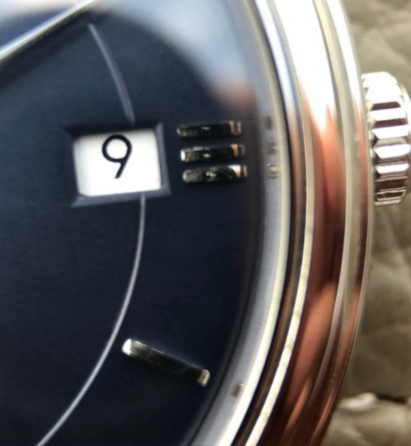 Replica Omega MKF De Ville 37mm SS Blue Dial Black Leather Strap A2829 - Top club