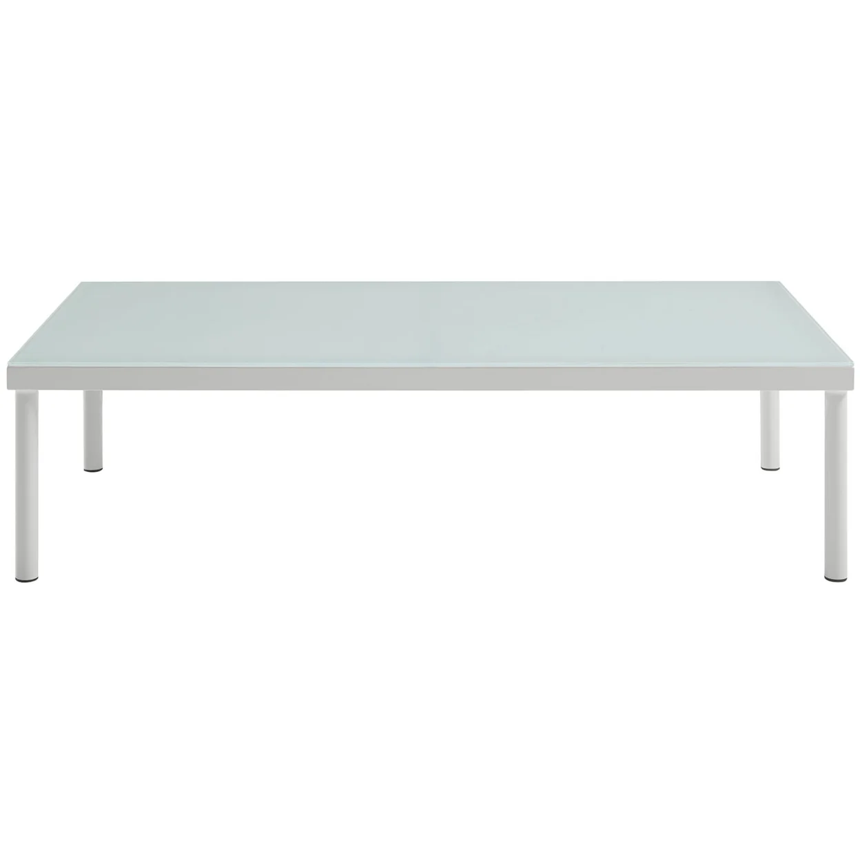Modway Harmony Outdoor Patio Aluminum Coffee Table in White