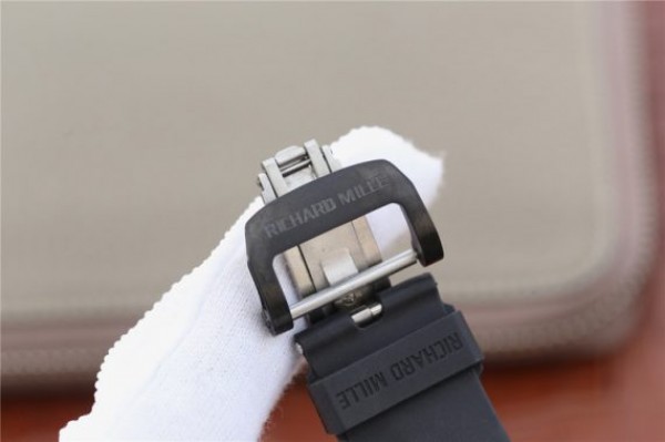 Replica Richard Mille RM011 Black Ceramic PVD Chrono Skeleton Dial Black Rubber Strap A7750 - Top club