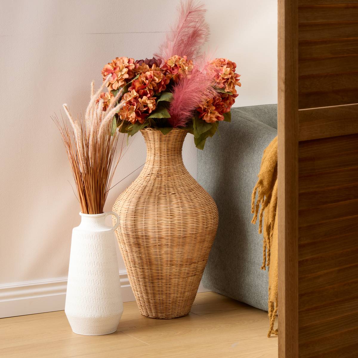Vase "Melia" Beige, h.70 cm