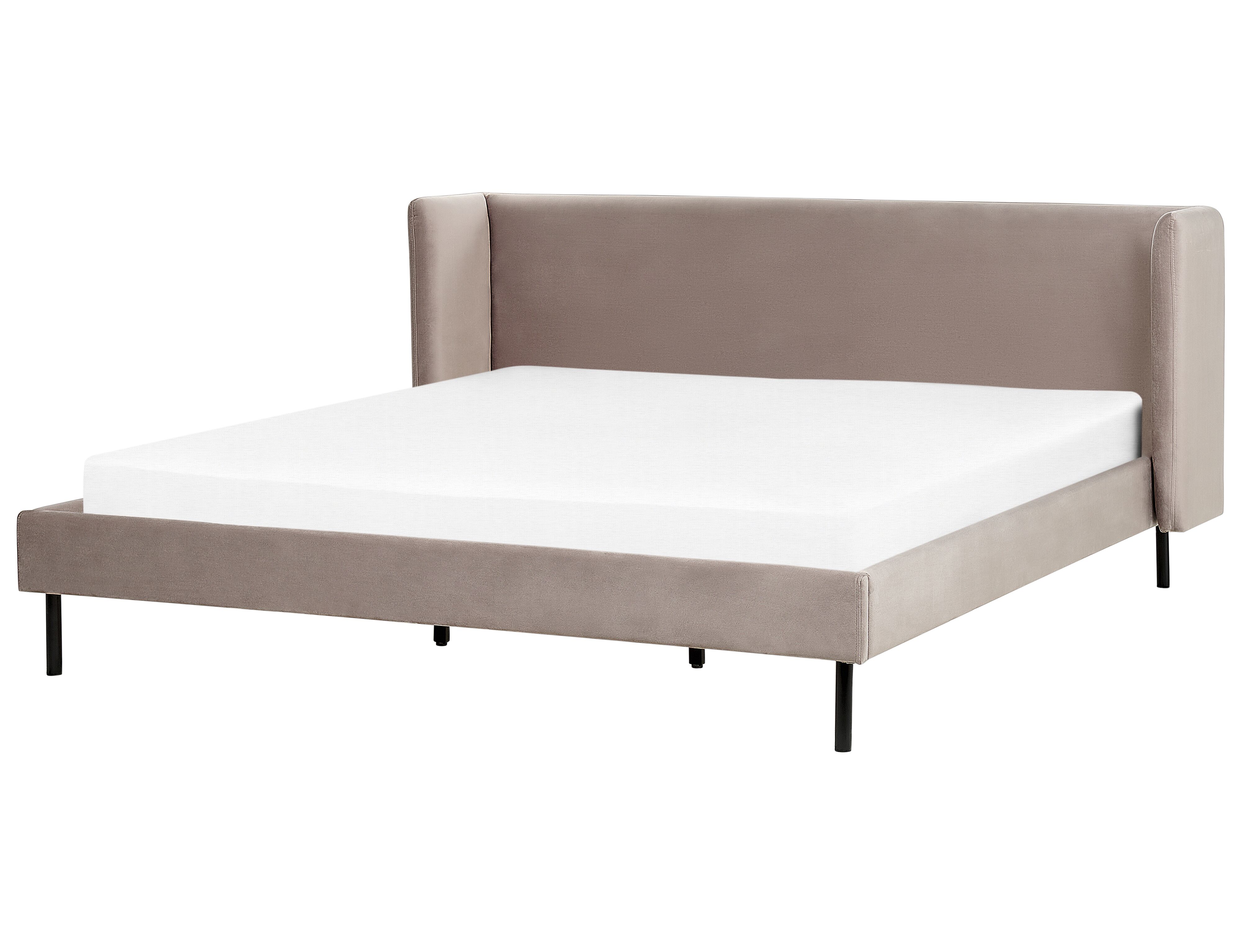 Bed Velvet ARETTE 180 x 200 cm (EU Super King) Taupe