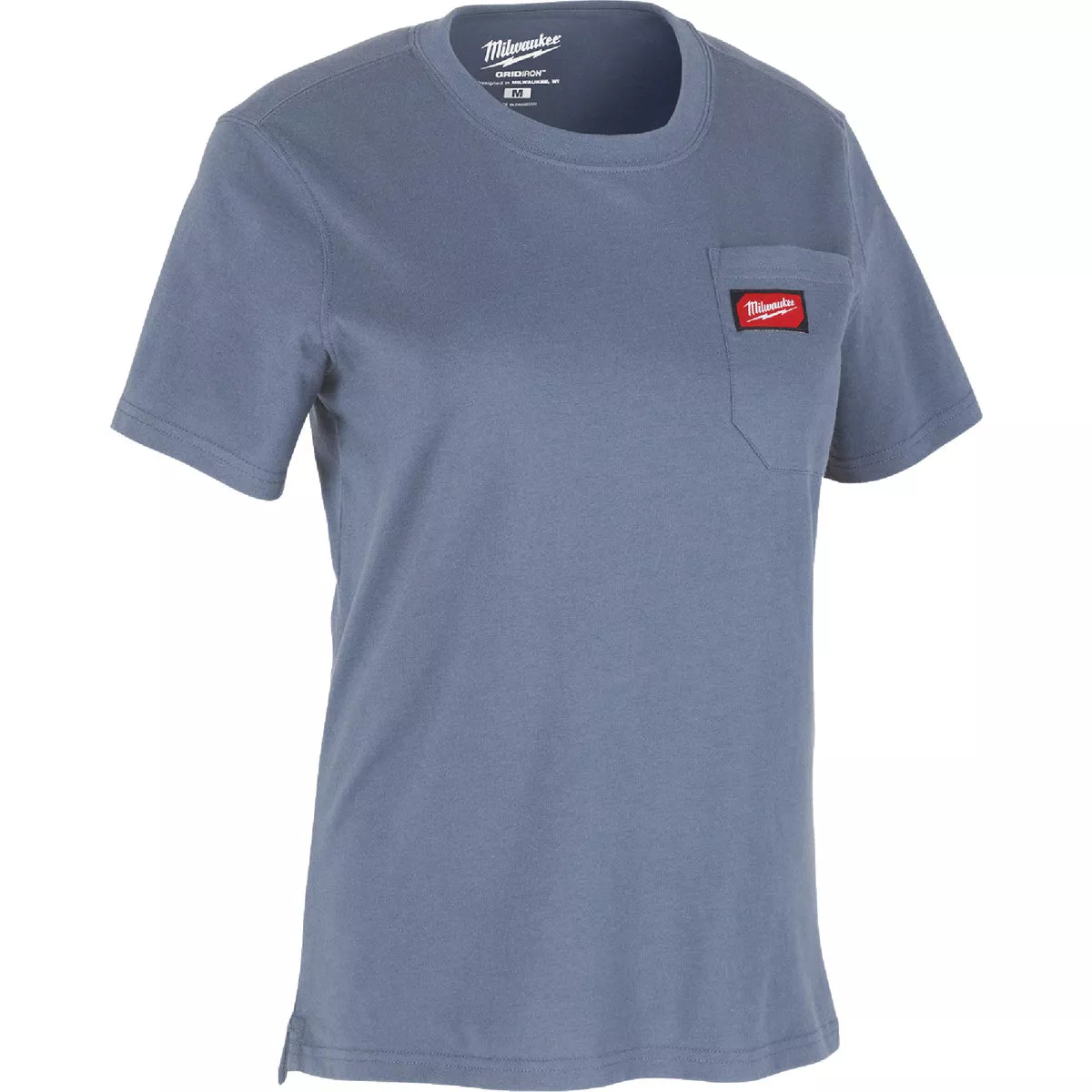 Milwaukee GridIron Women's Large Blue Short Sleeve Pocket T-Shirt