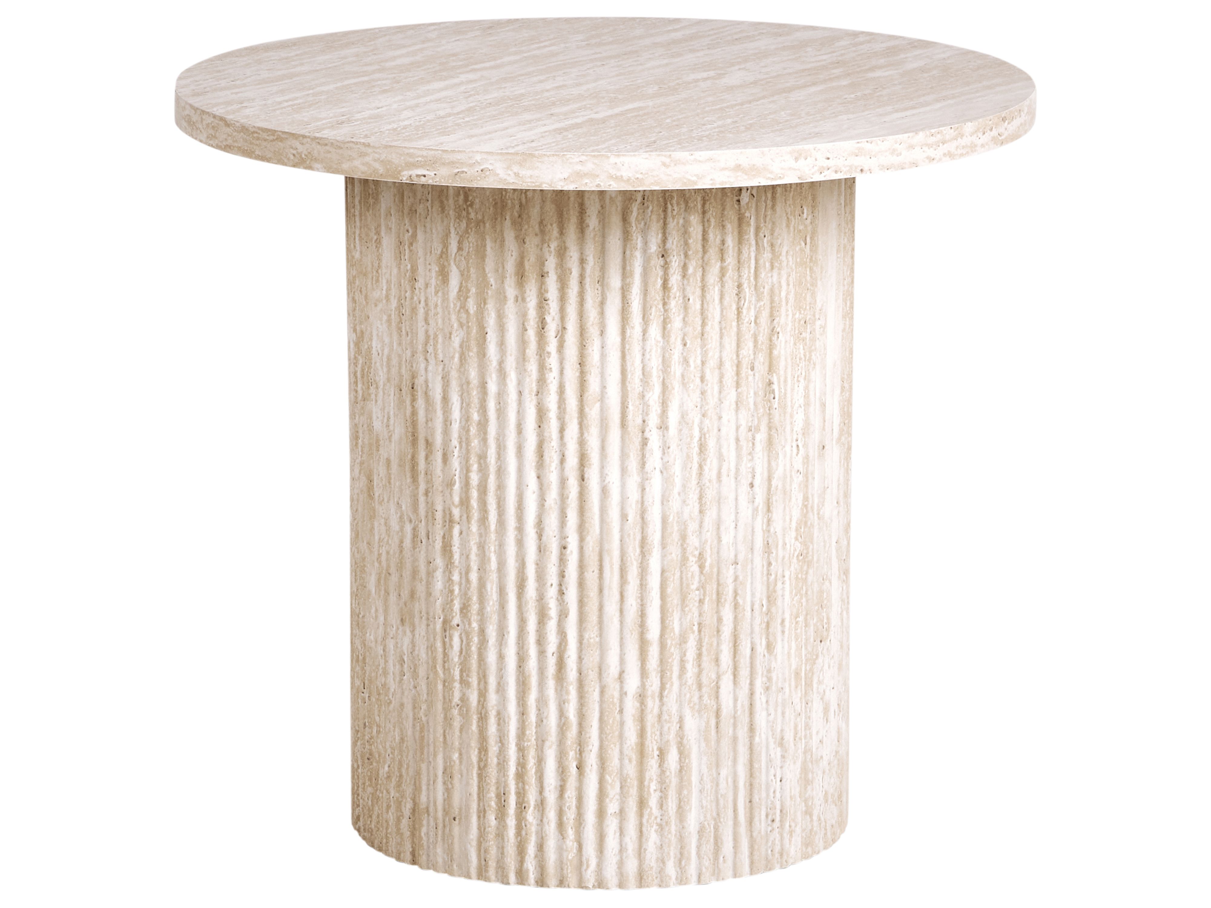 Side Table AMMON Travertine Effect