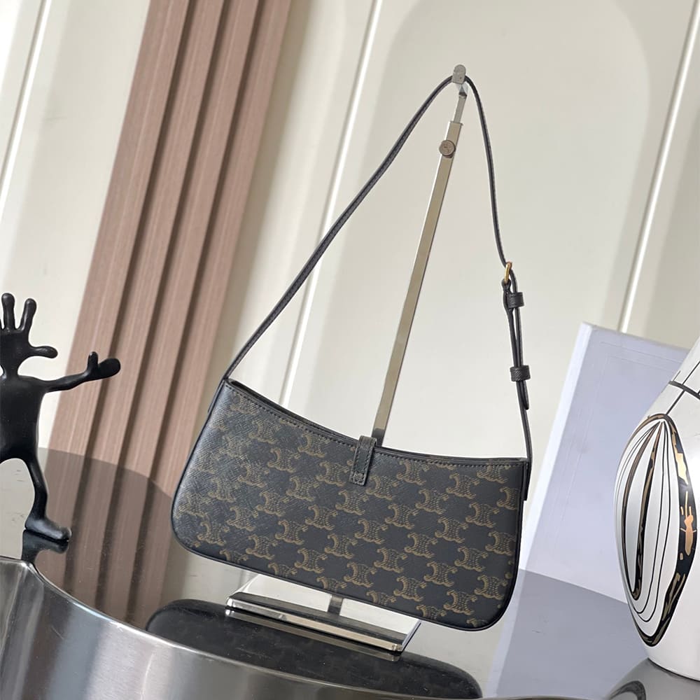 Celine TINA SHOULDER BAG IN Triomphe canvas1:1High-quality replica