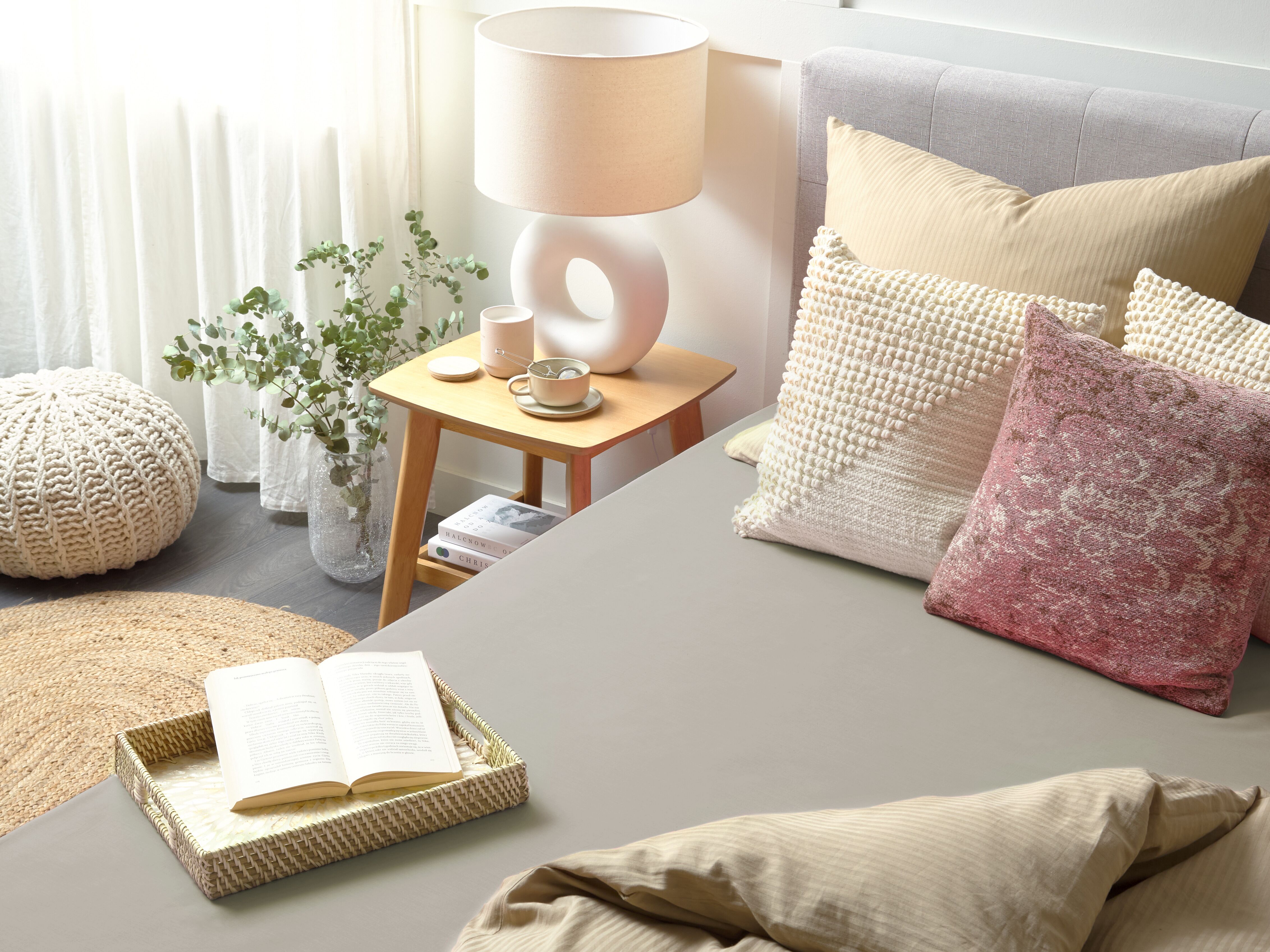 Fitted Sheet JANBU Cotton 160 x 200 cm Taupe