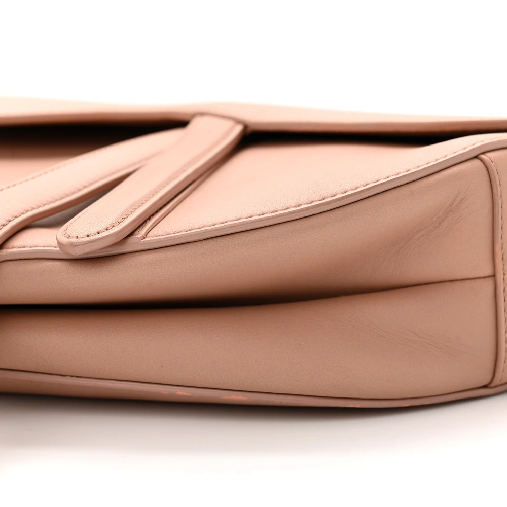Dior Blush Ultra Matte Calfskin Leather Medium Saddle Bag Matte Beige Hardware Reps1:1High-quality replica