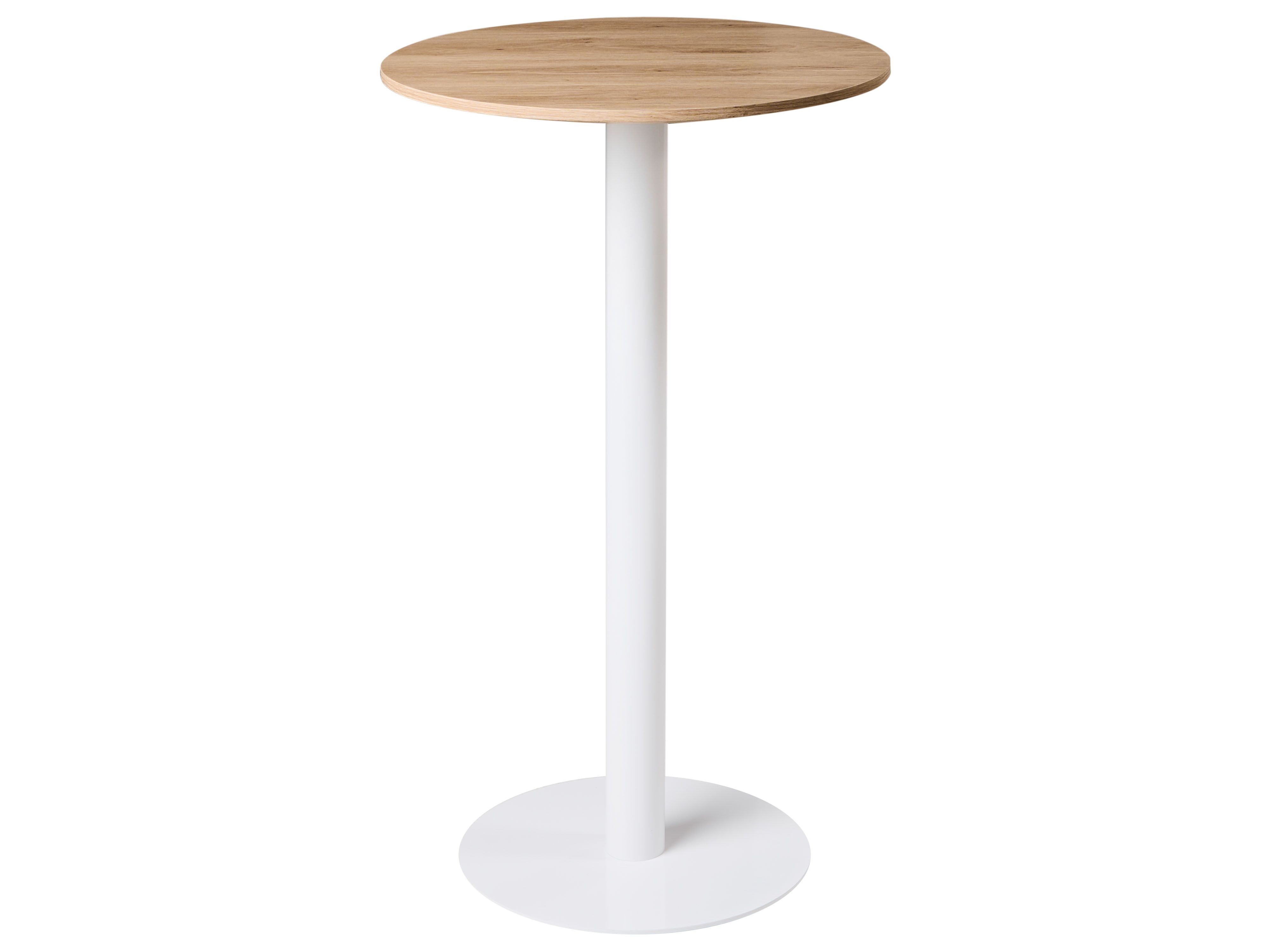 Bar Table MORELLA Light Brown/ White 60 cm 60 cm
