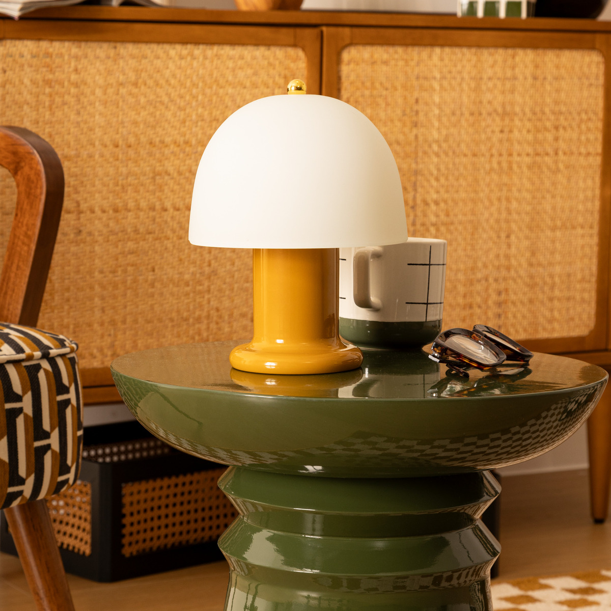 LED table lamp "Rick" Yellow, H.21 cm