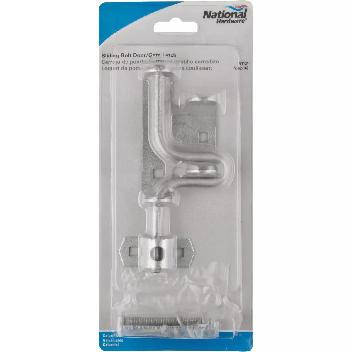 National Hardware Galvanized Sliding Bolt Door Gate Latch
