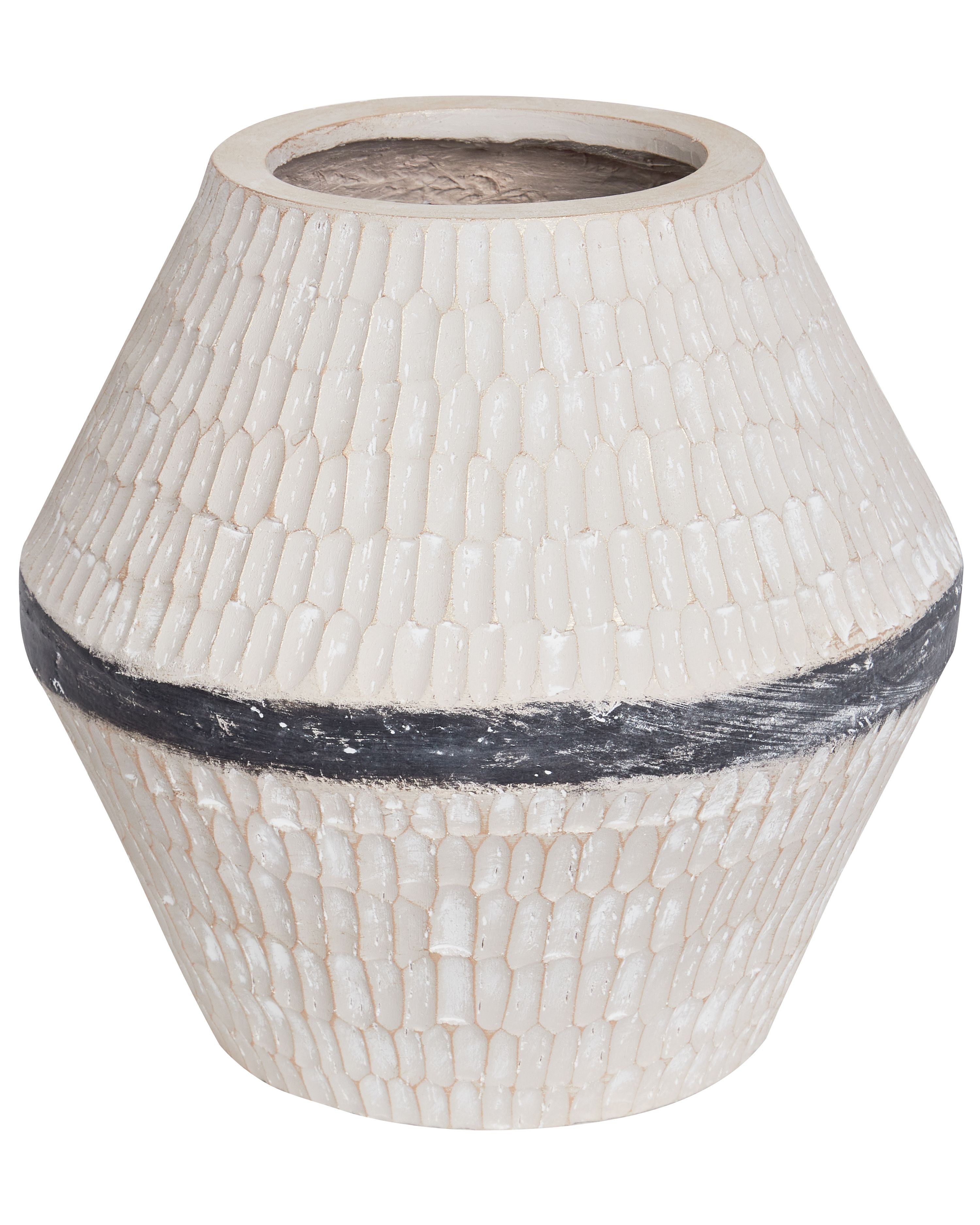 Flower Vase ARUNCUS Ceramic 30 cm Beige