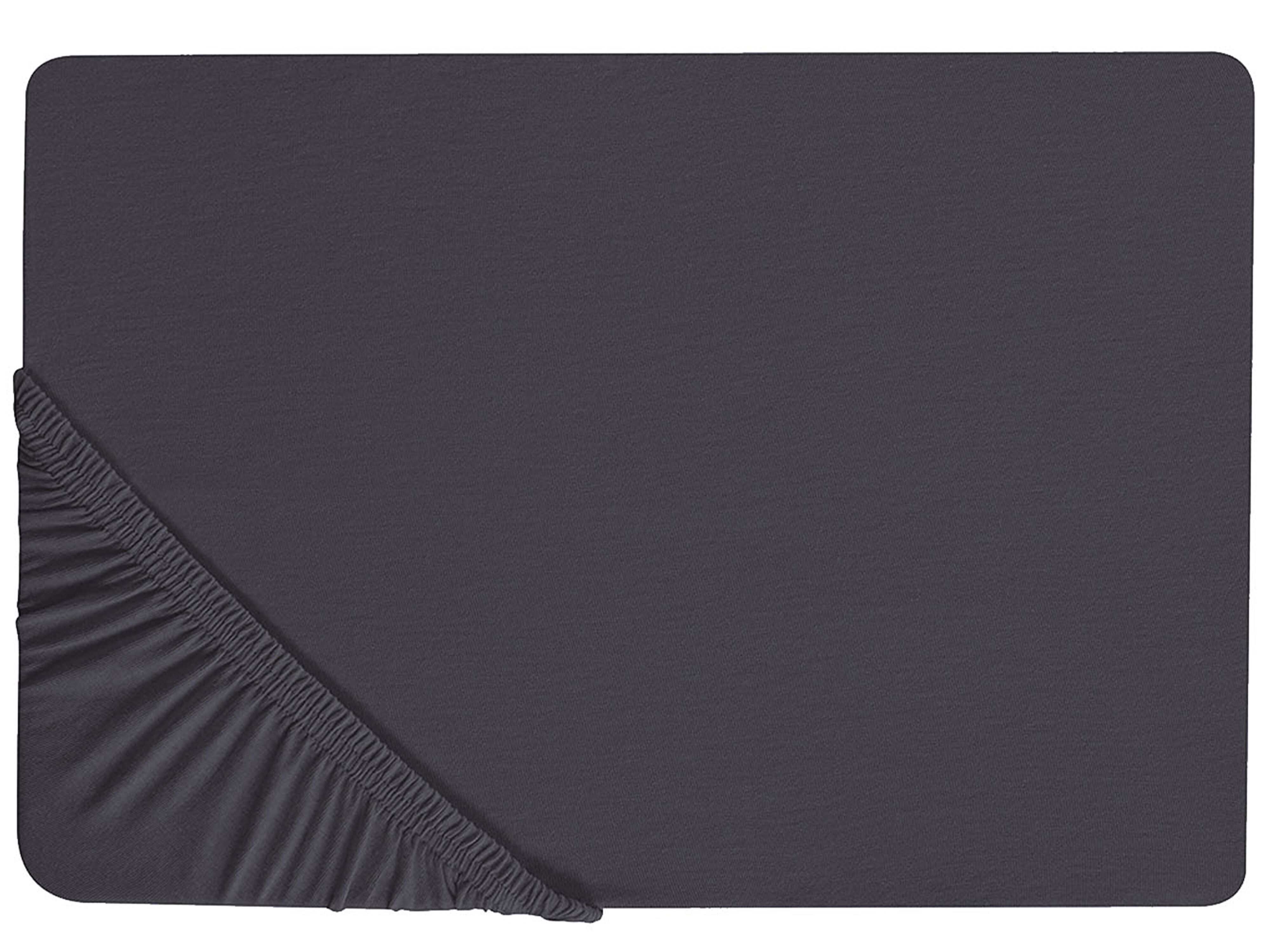 Fitted Sheet HOFUF Cotton 200 x 200 cm Black