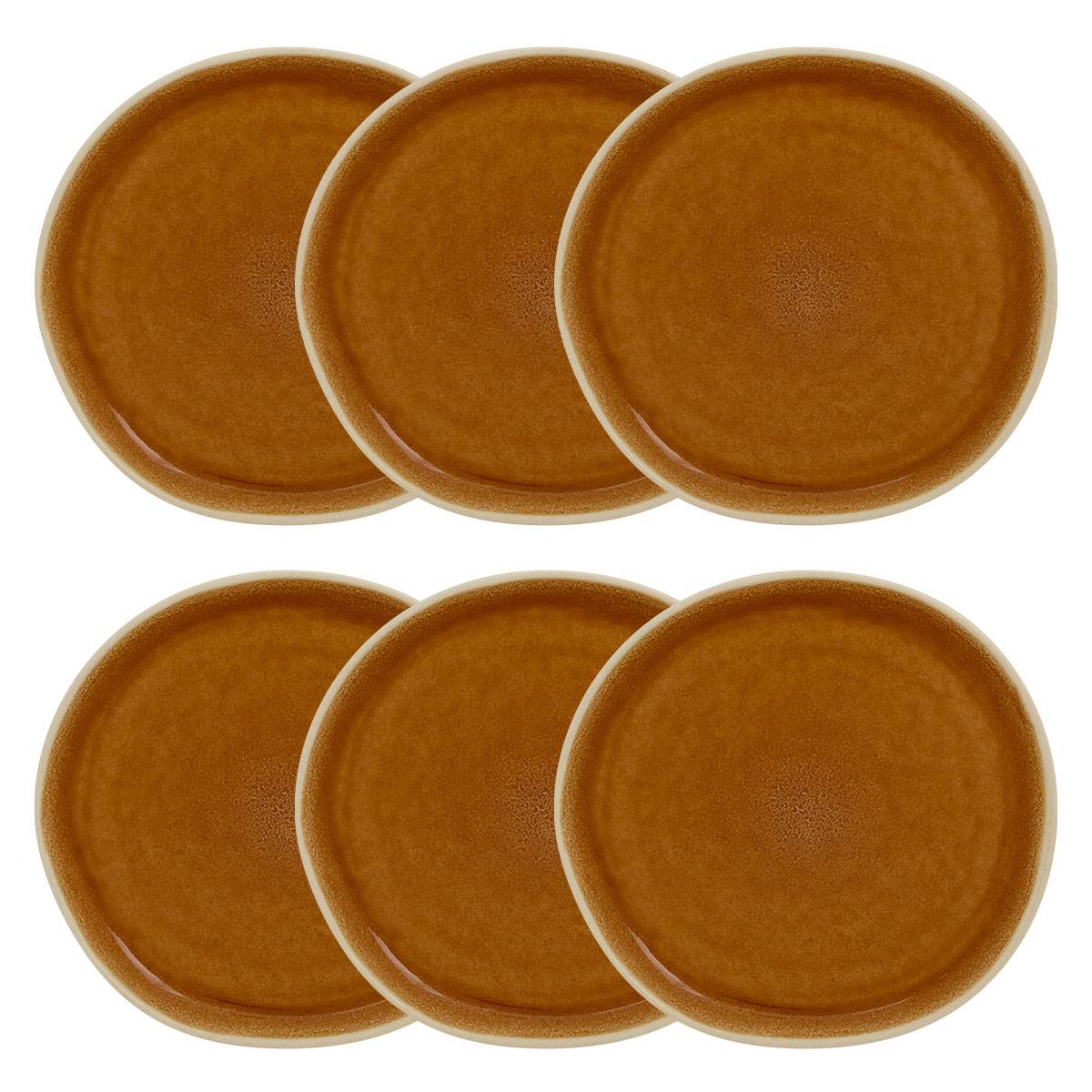 Dessert plate"Wonja" ceramic, D.20.6 cm, Yellow