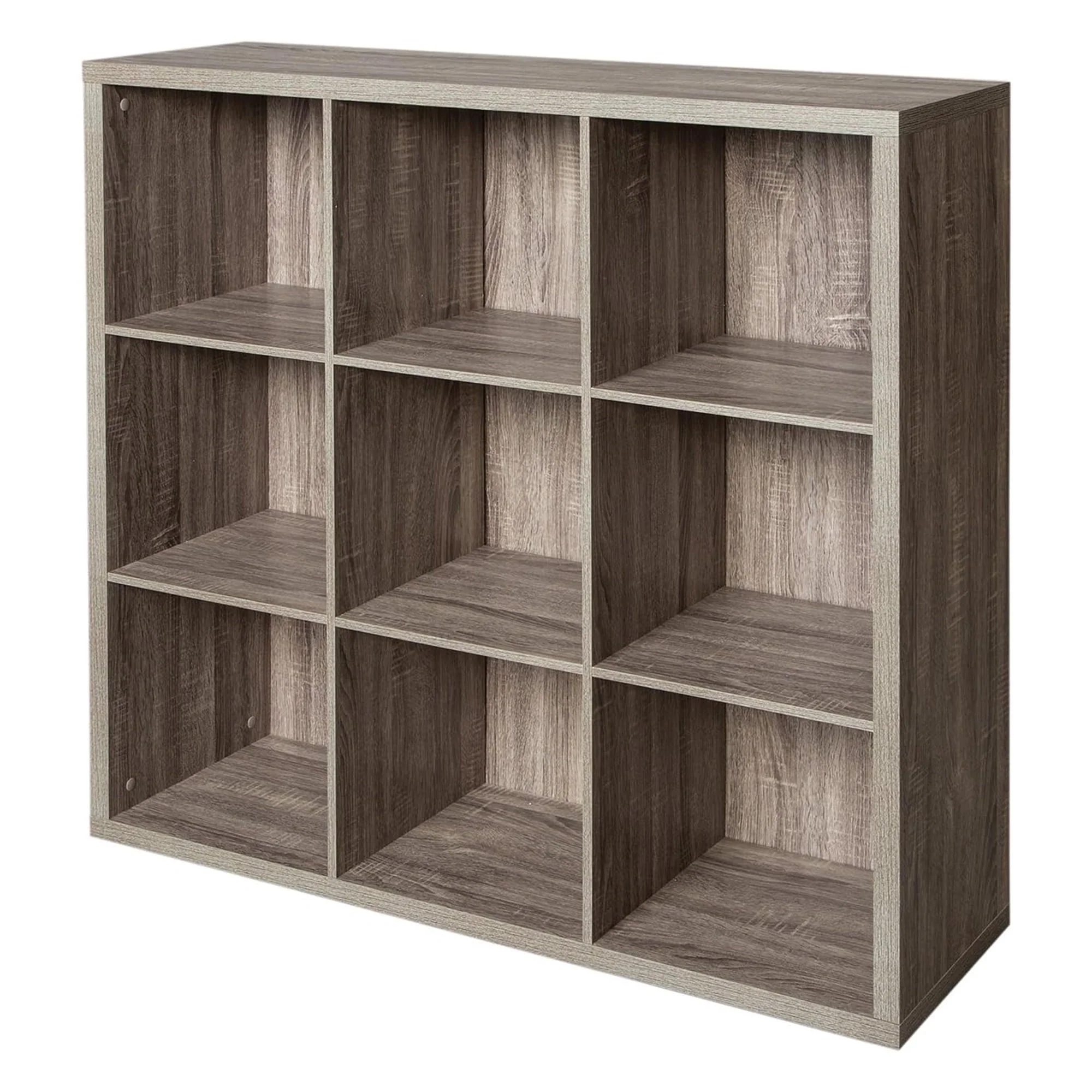 ClosetMaid 9 Cube Storage Shelf Bookshelf Organizer with Back Panel, Gray - Image 3