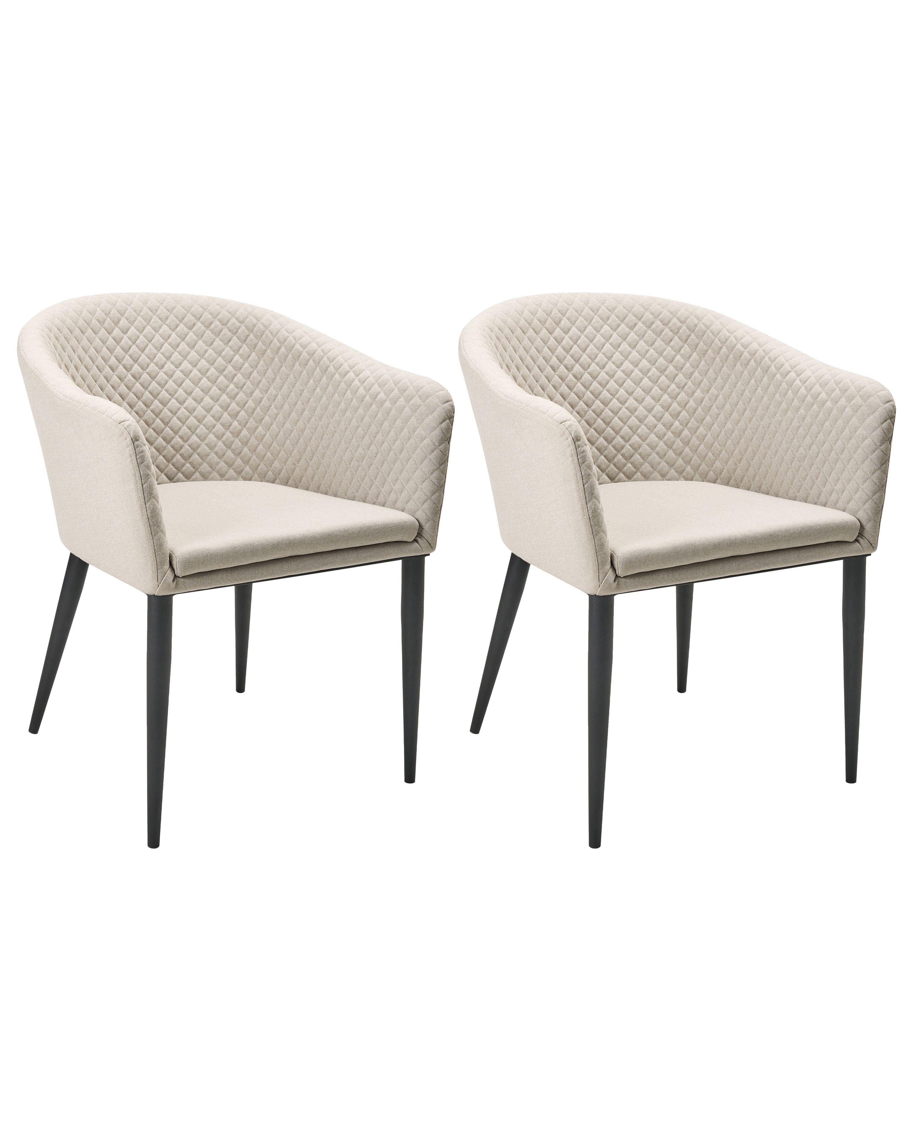 Set of 2 Garden Chairs TULUNI Fabric Beige