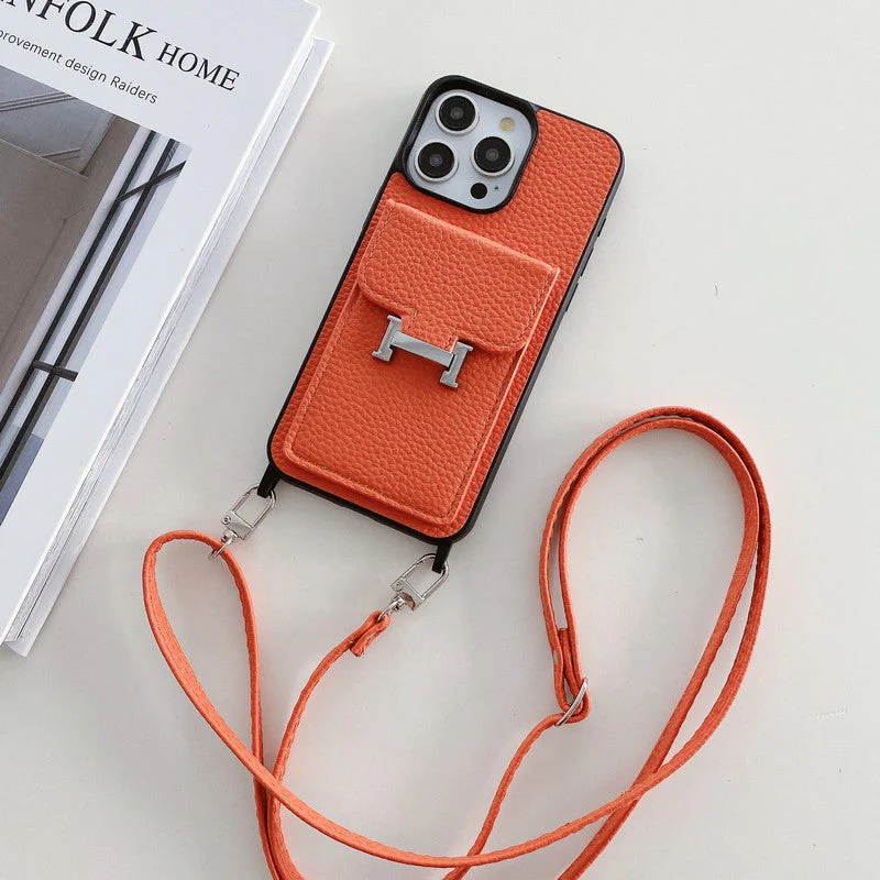 H Card Bag Leather Crossbody iPhone Case - Wholesale & Influencer