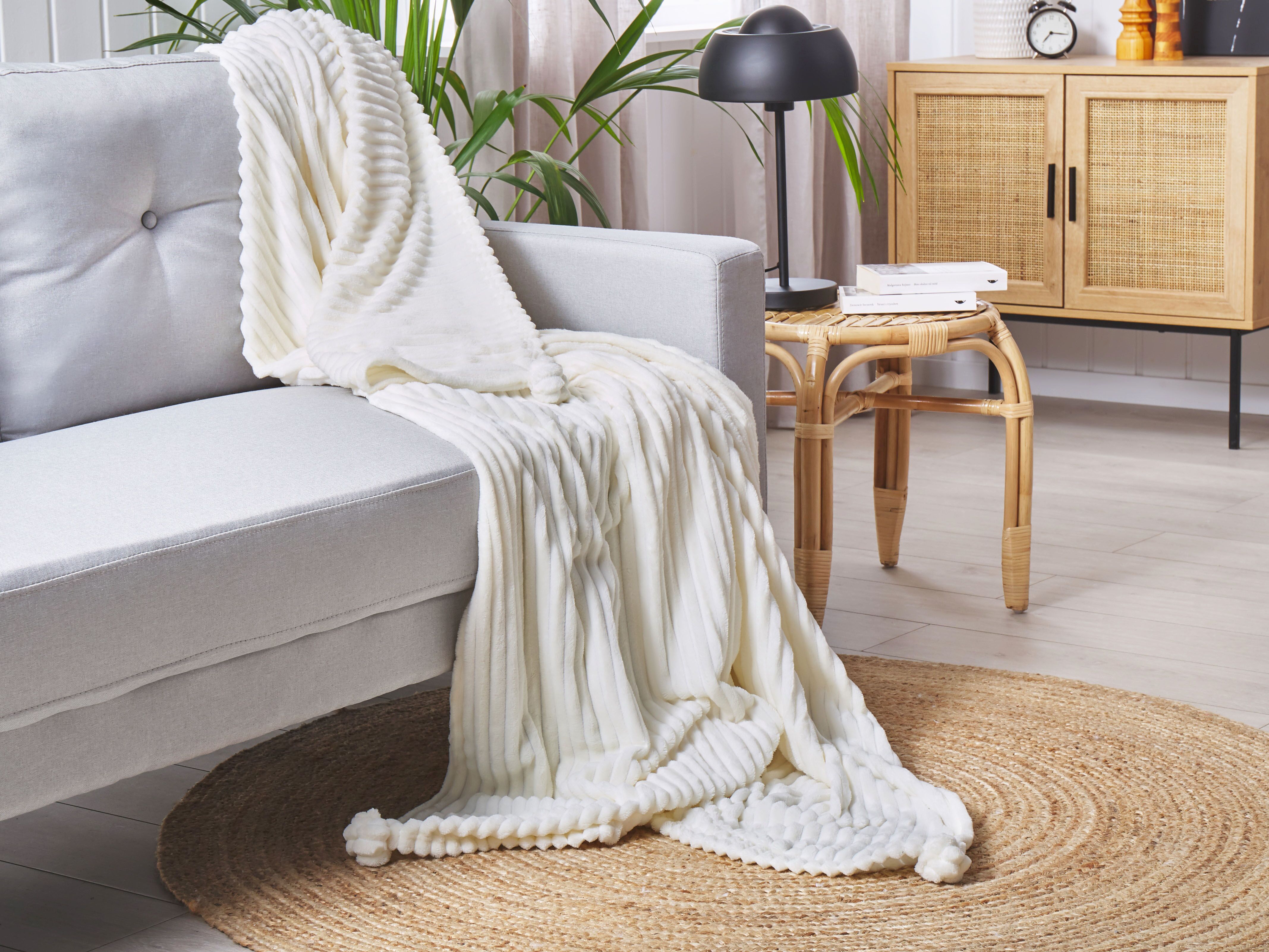 Blanket KAWERI 150 x 200 cm White