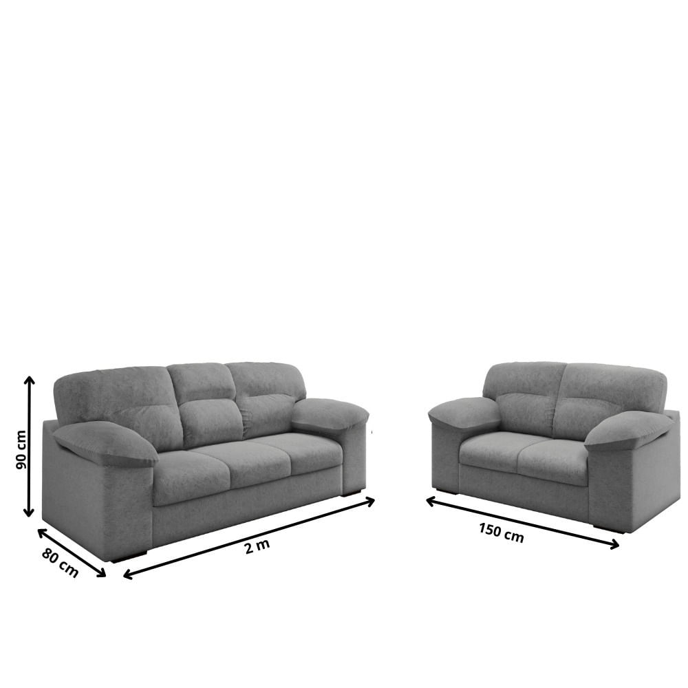 Conjunto Sofá 3 e 2 Lugares Suede Istambul Flash em Promoção | Ofertas na Americanas