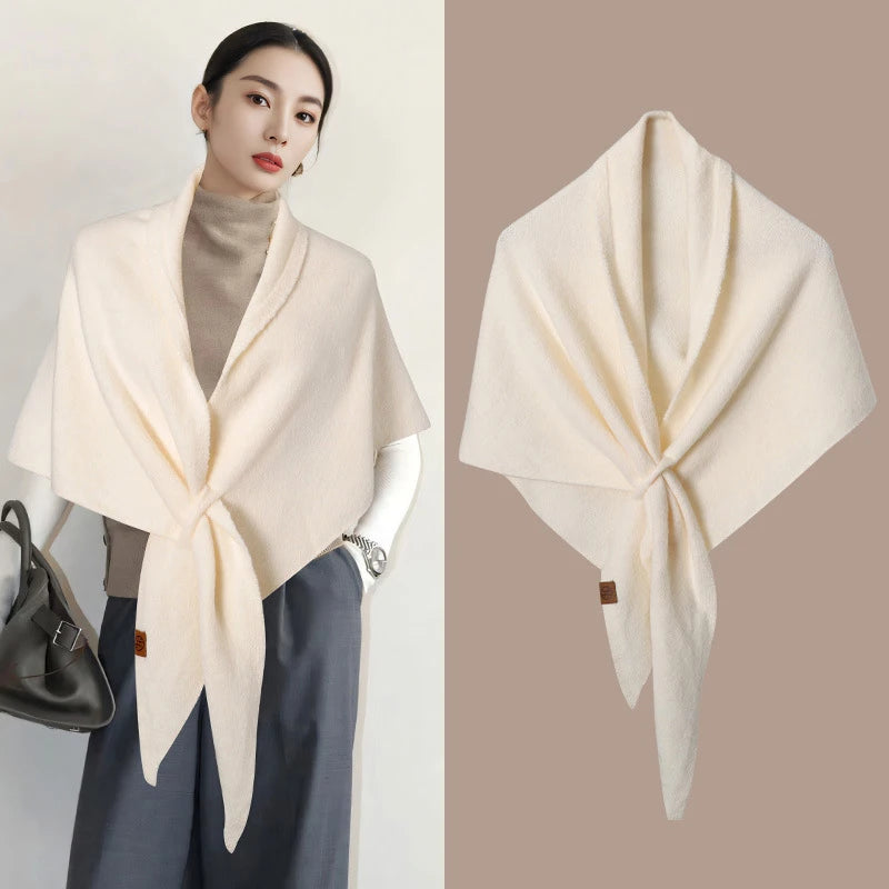 Trendy Driehoekige Sjaal Dames van Wolmix voor Herfst en Winter