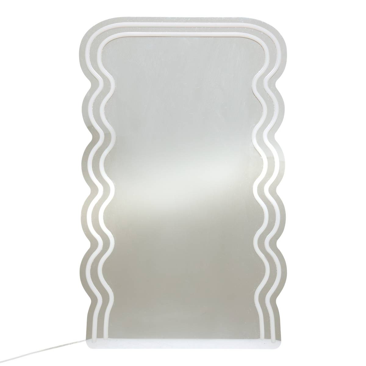 LED Neon Mirror "Wavy" USB, Multicolor, H.60 cm