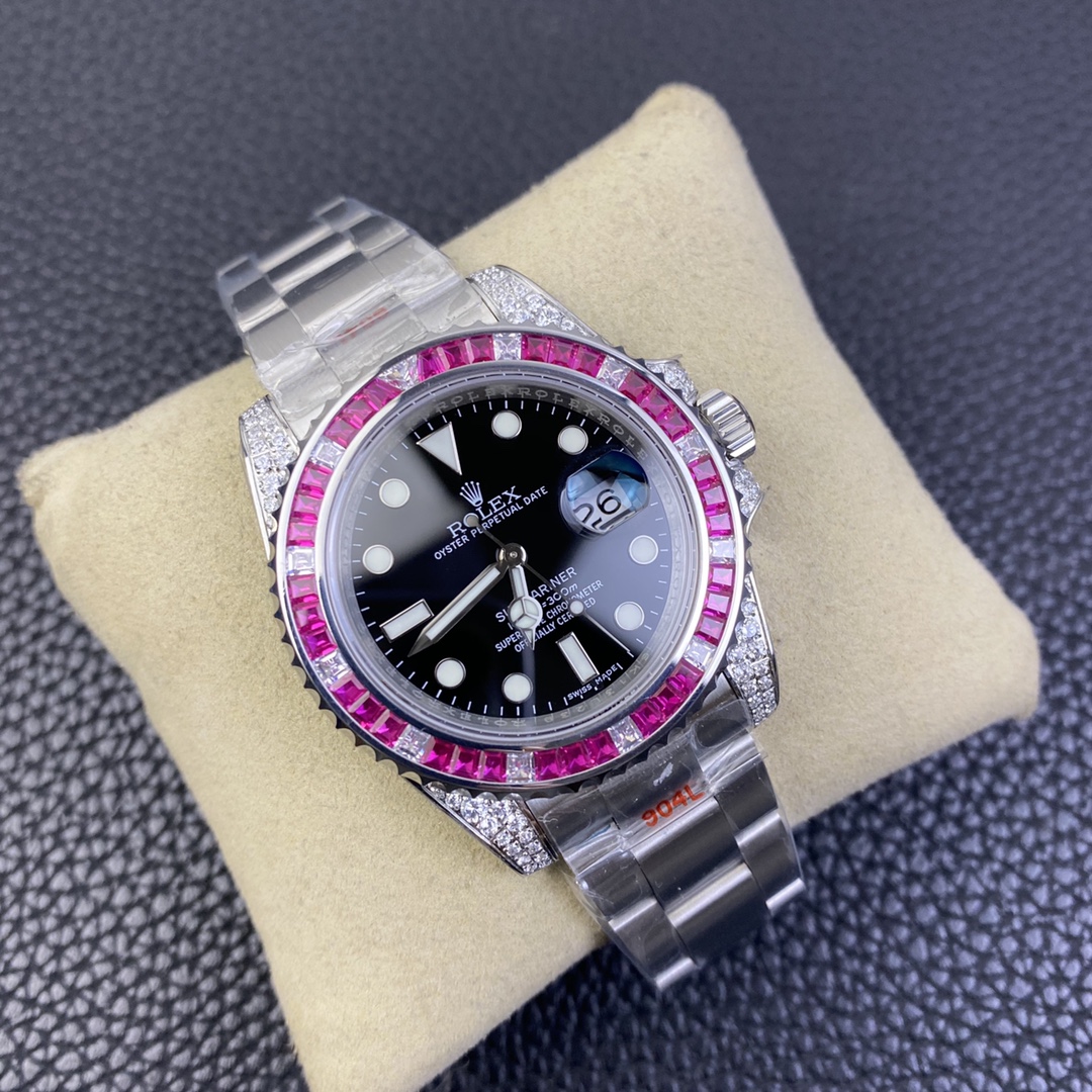 Rolex Submariner Special Edition with Diamonds - Pink Diamonds - 40mm(1:1 replica) - Elite Watch Atelier