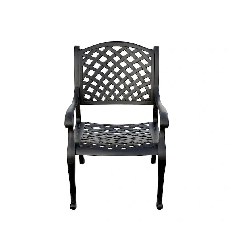 Darlee Nassau 11-Piece Cast Aluminum Outdoor Dining Set With 8 Chairs, 2 Swivel Rocker Chairs And Extendable Table - Antique Bronze - Image 4 Darlee Nassau 11-Piece Cast Aluminum Outdoor Dining Set With 8 Chairs, 2 Swivel Rocker Chairs And Extendable Table - Antique Bronze - Image 4